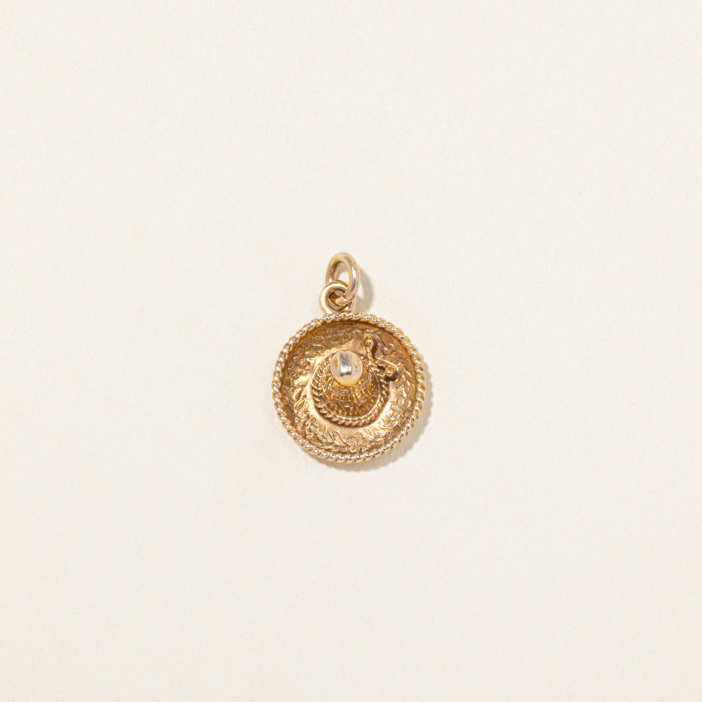 Breloque sombrero en or jaune 14 carats