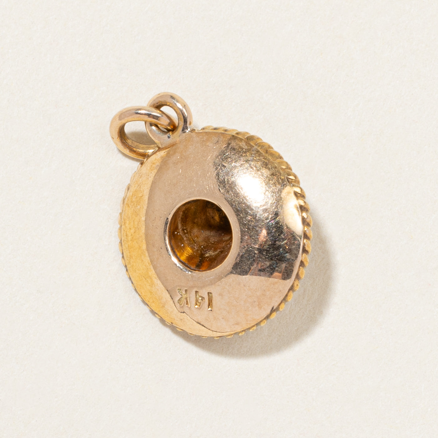 Breloque sombrero en or jaune 14 carats