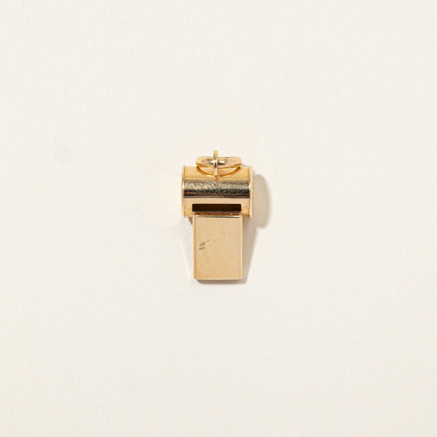 14k Yellow Gold Whistle Charm