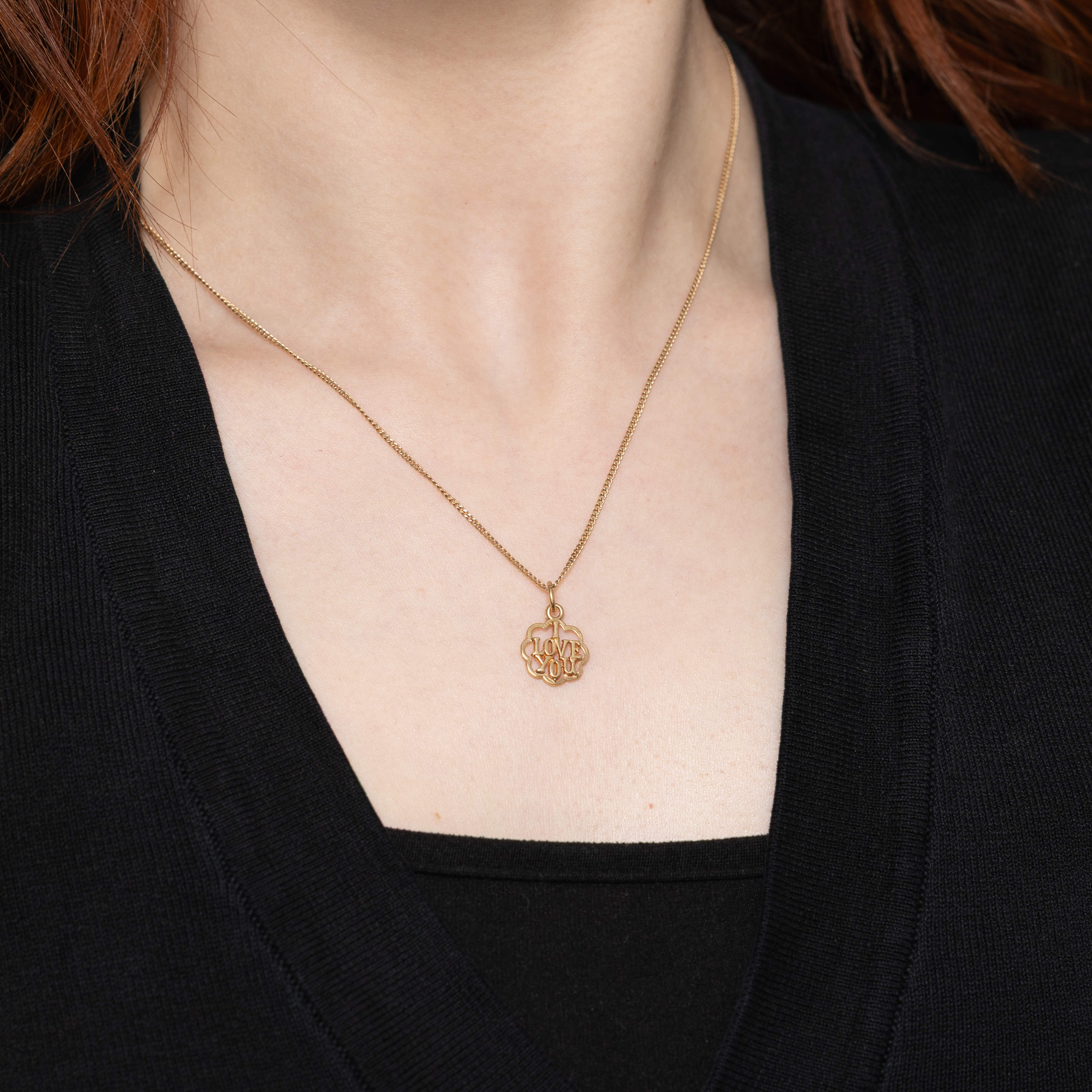 10k Yellow Gold "I Love You" Charm