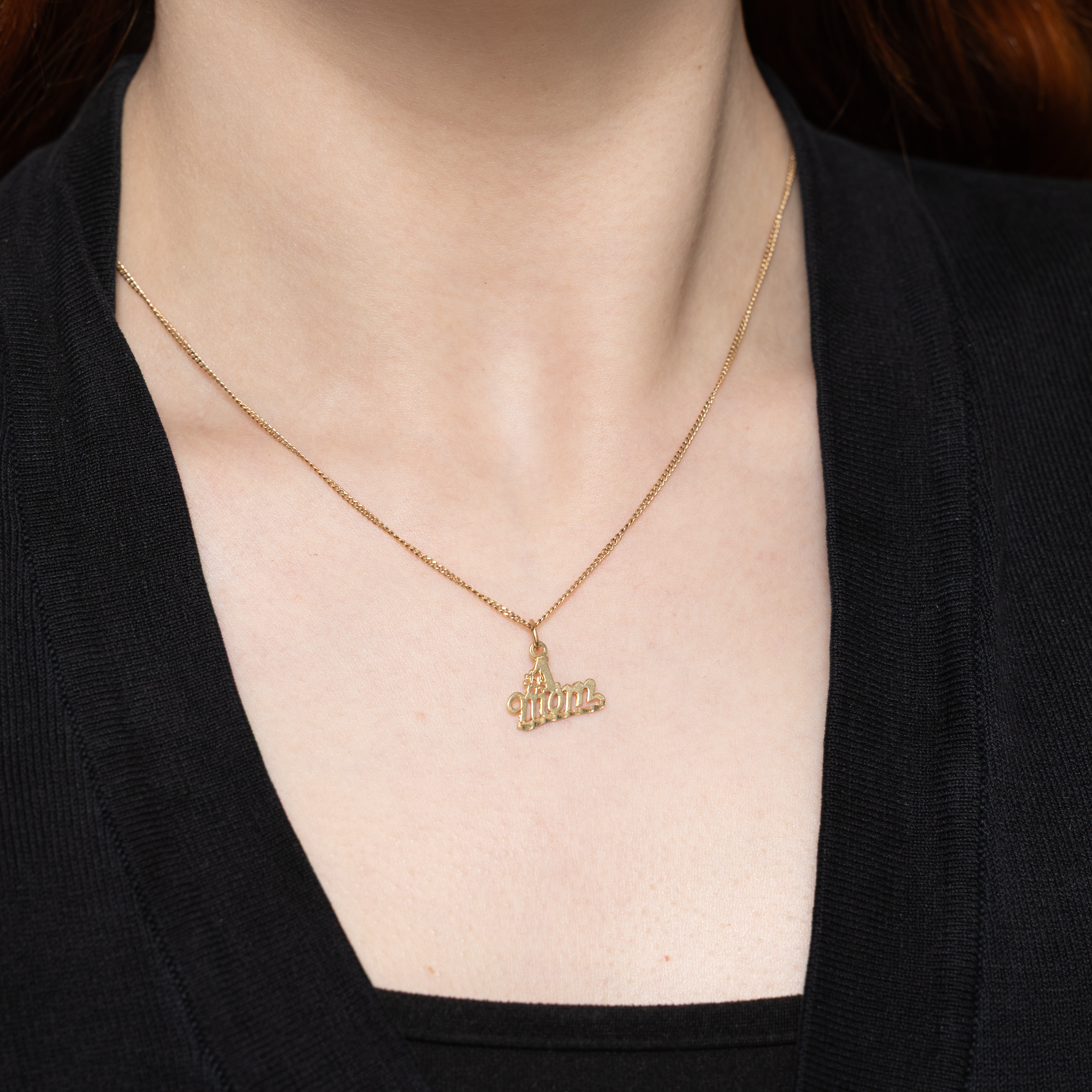 Breloque « Maman n° 1 » en or jaune 10 carats