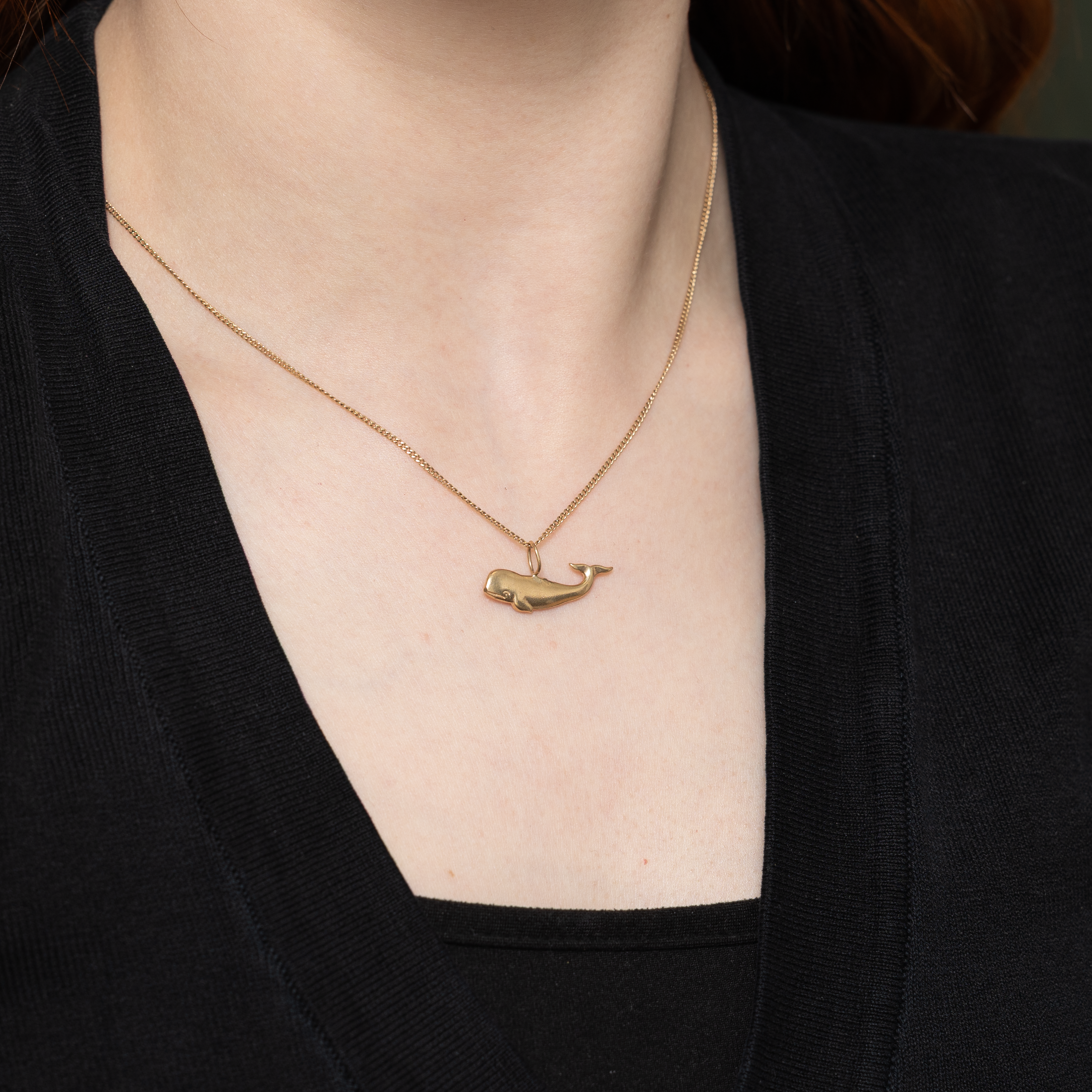 13k Yellow Gold Whale Charm