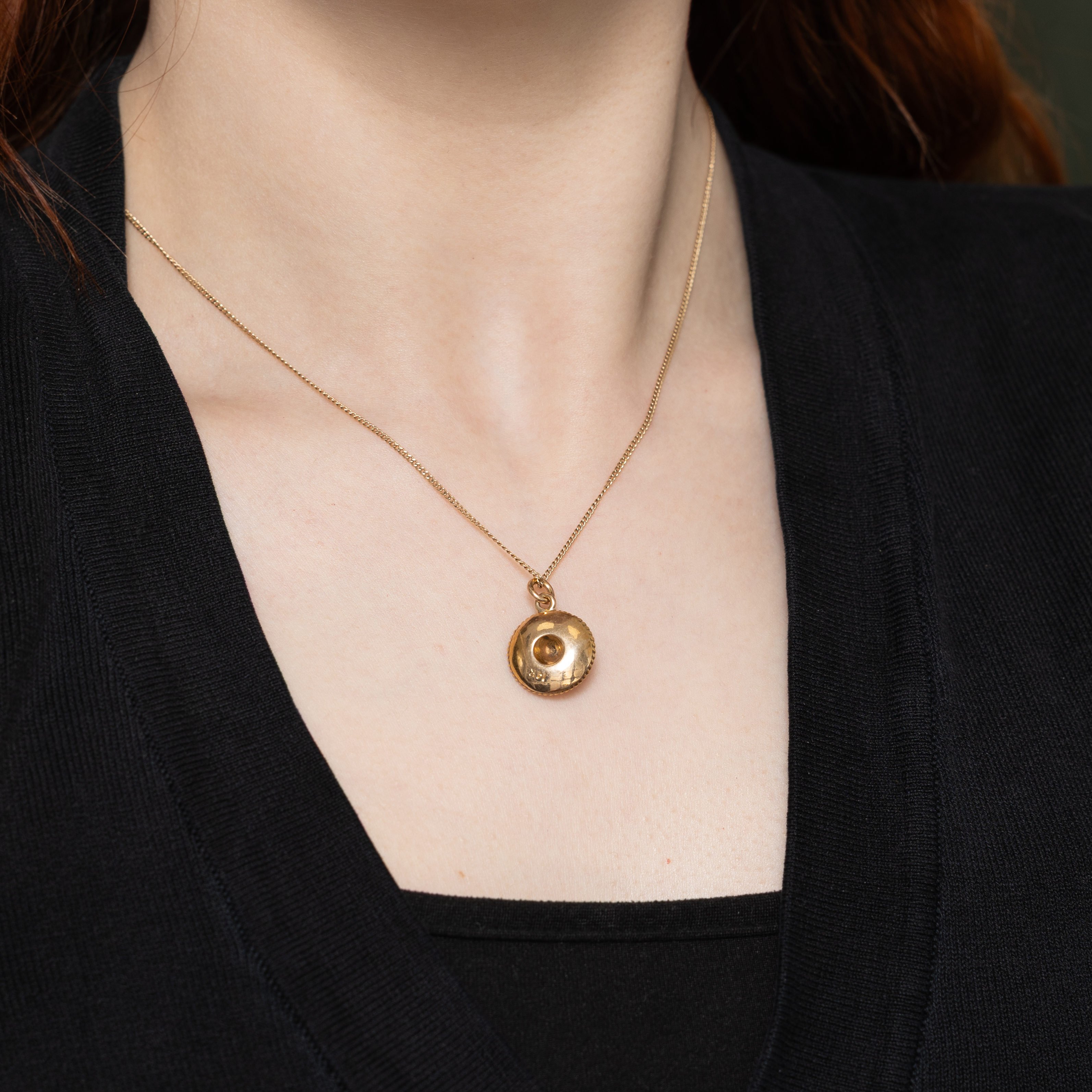 Breloque sombrero en or jaune 14 carats