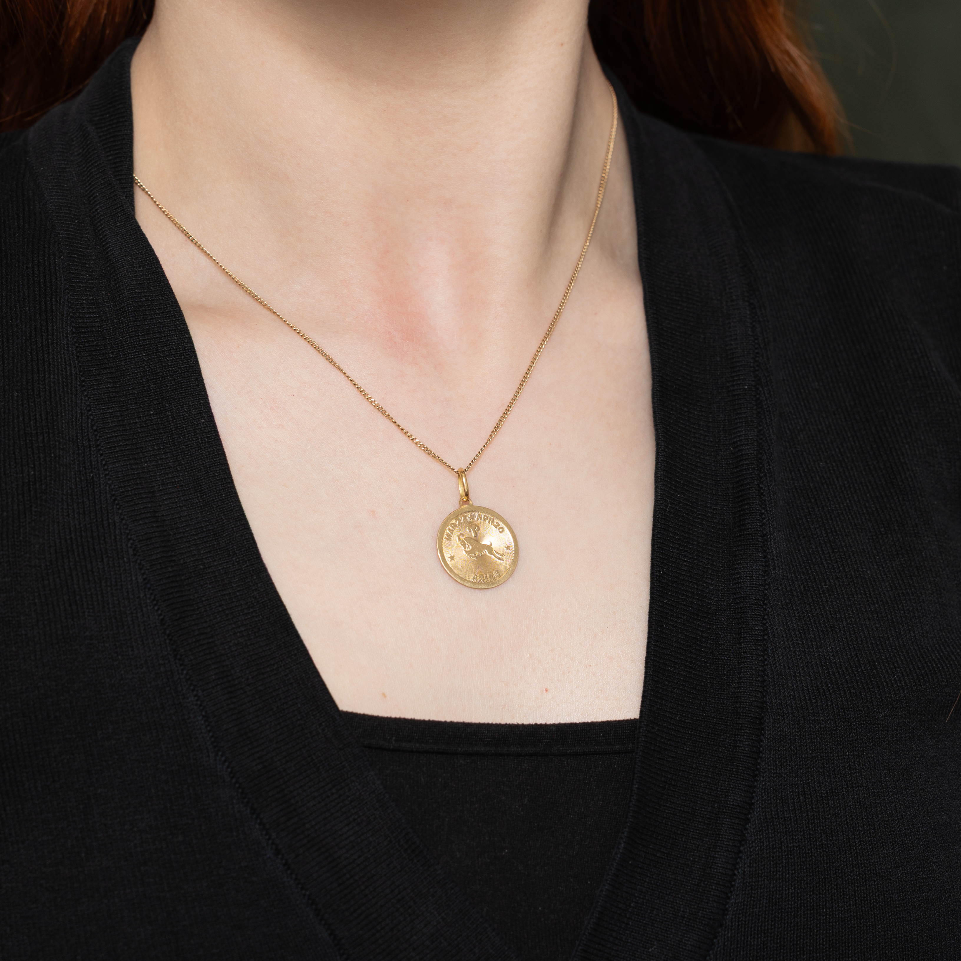 Breloque Bélier en or jaune 14 carats