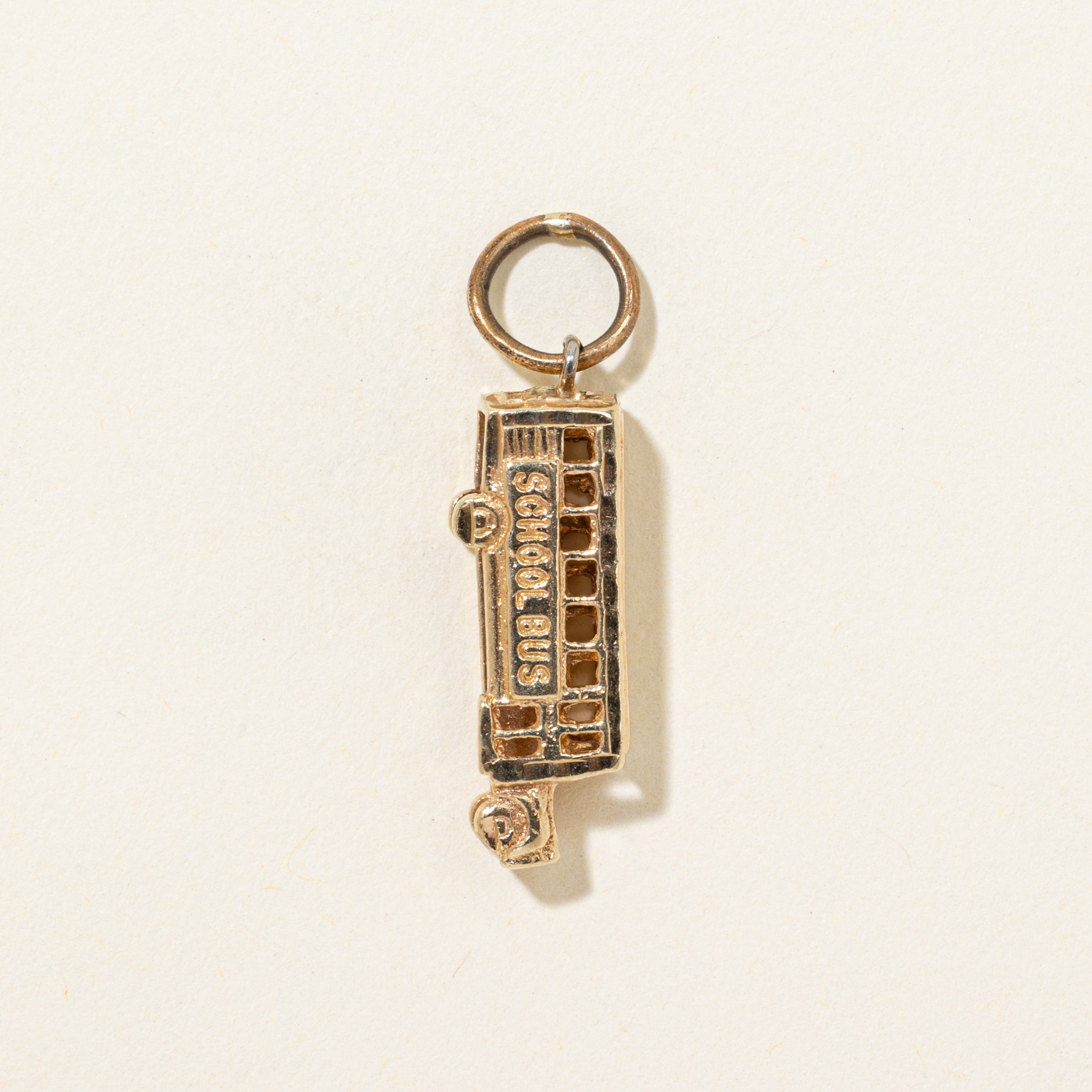 10k Yellow Gold School Bus Charm