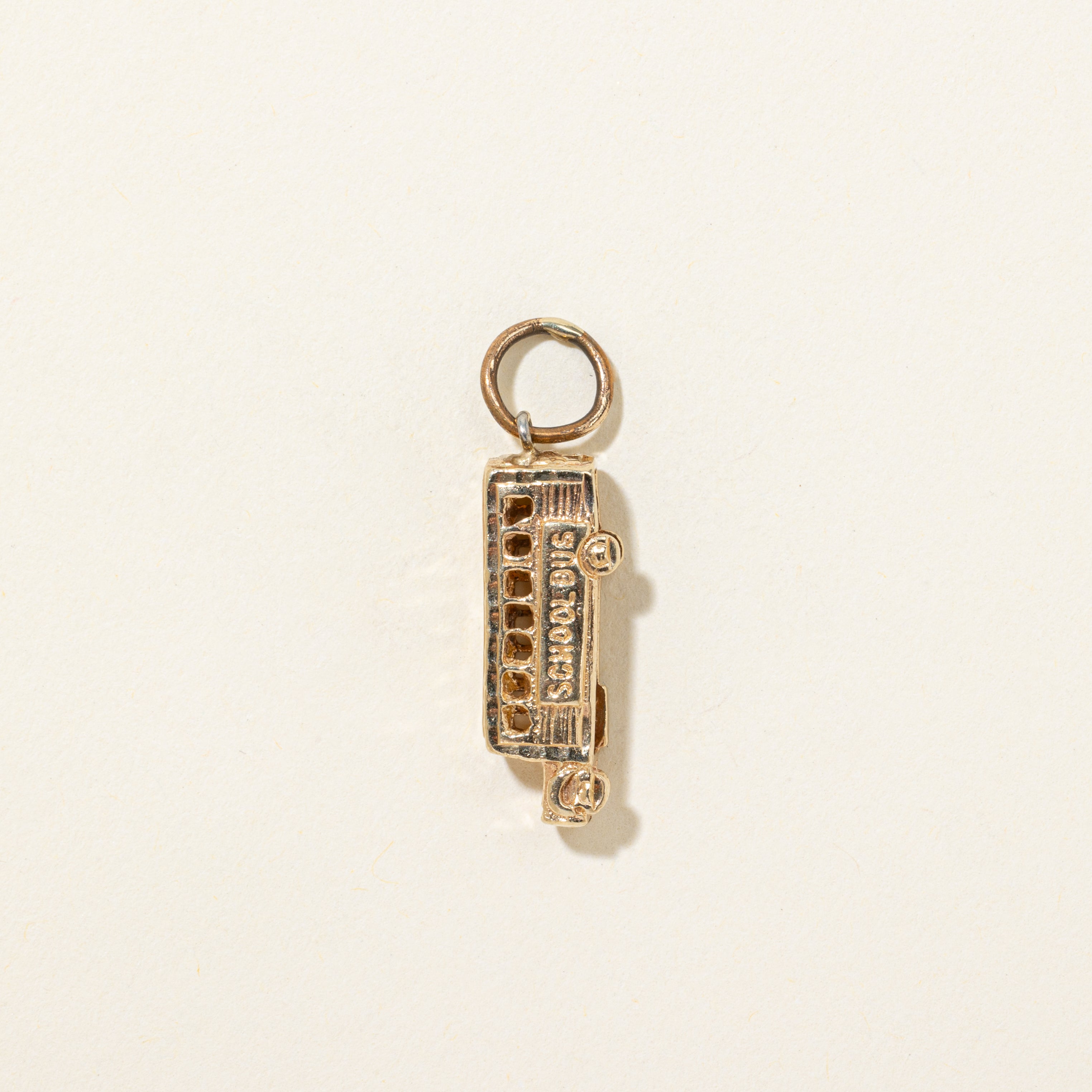 10k Yellow Gold School Bus Charm