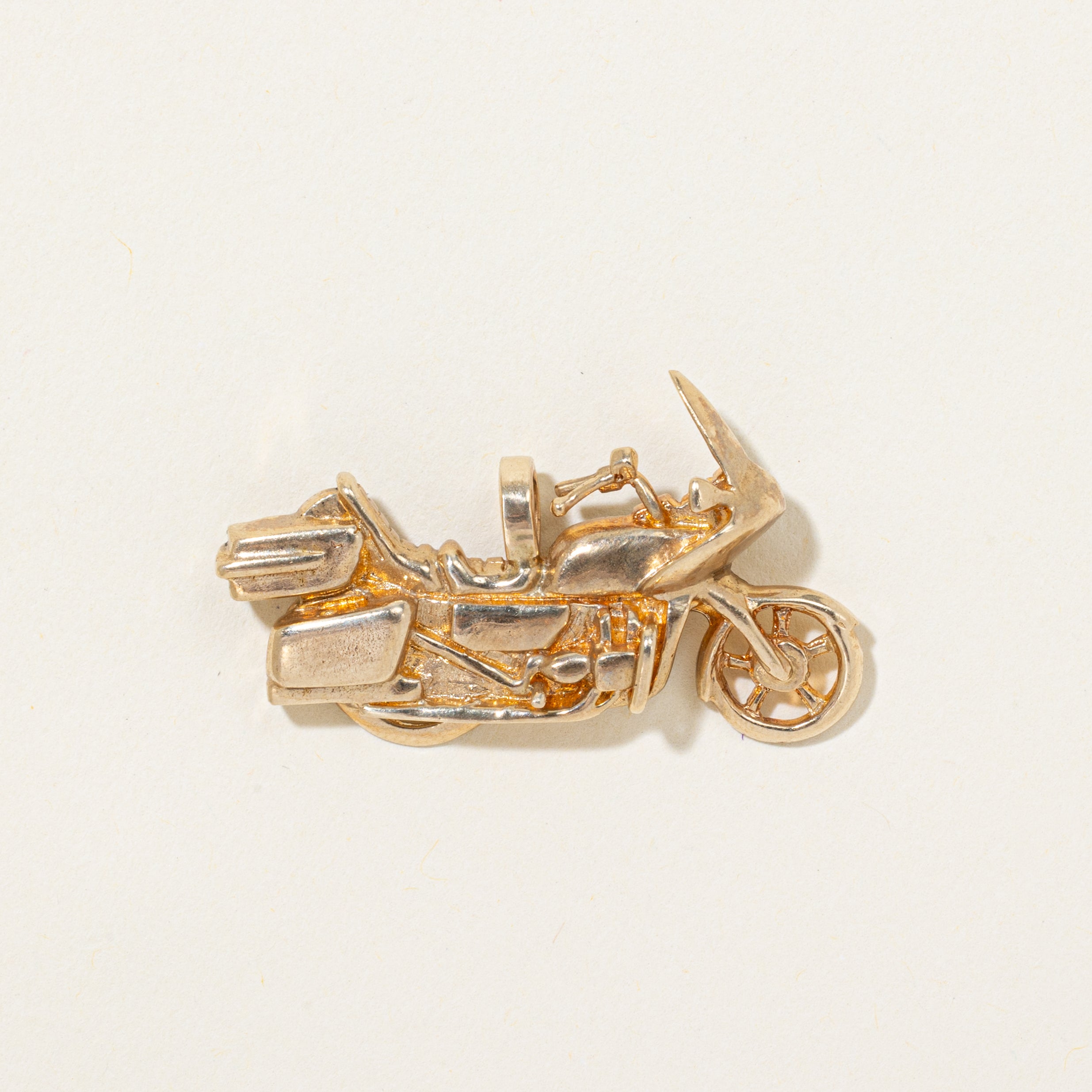 10k Yellow Gold Motorcycle Pendant