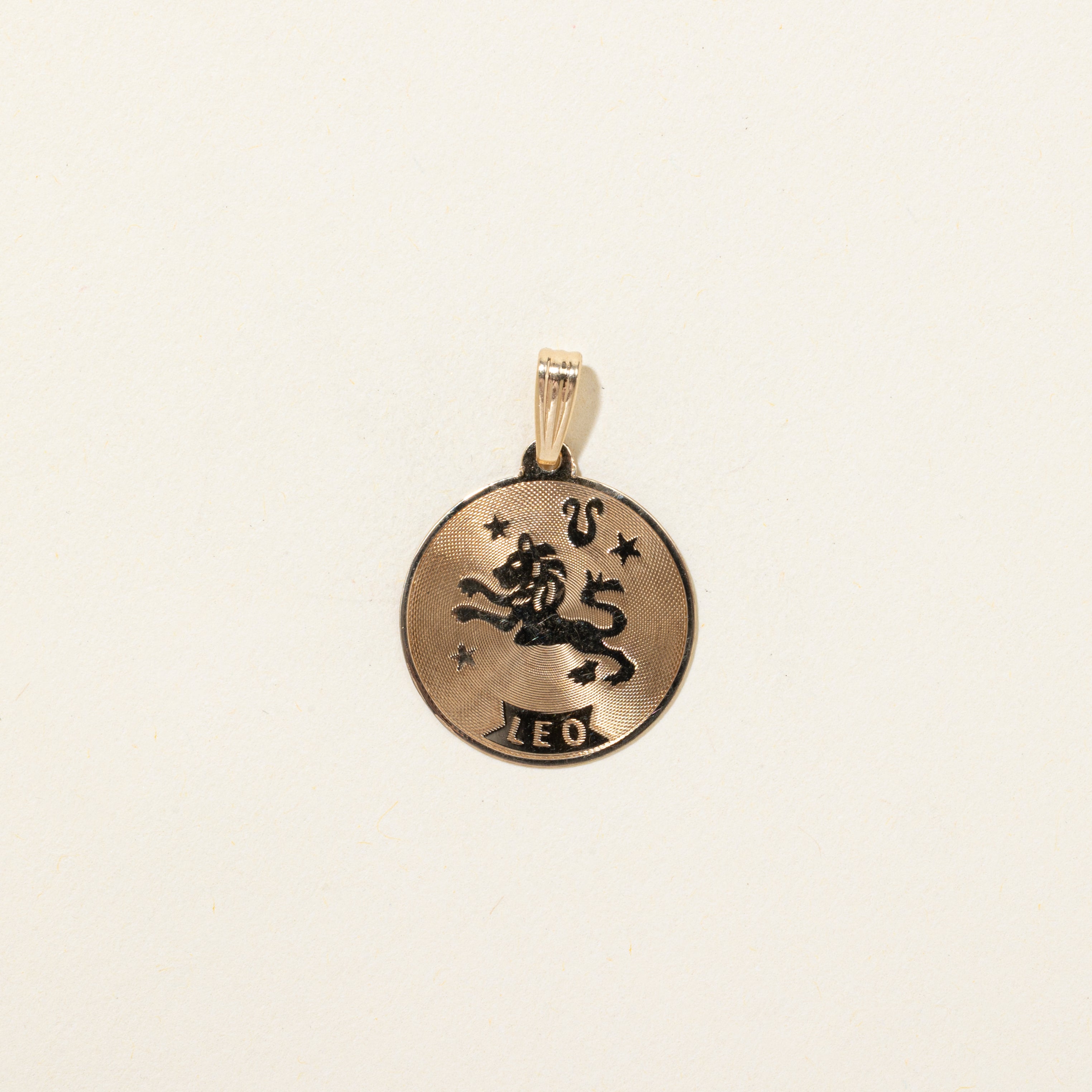 10k Yellow Gold Leo Zodiac Pendant