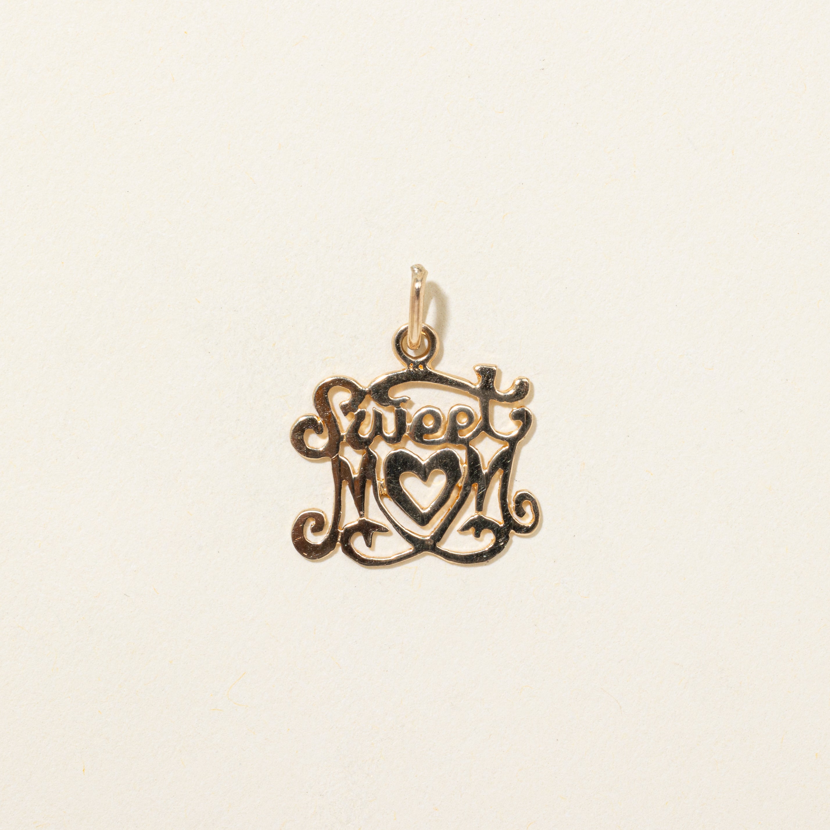 10k Yellow Gold "Sweet M♡M" Charm