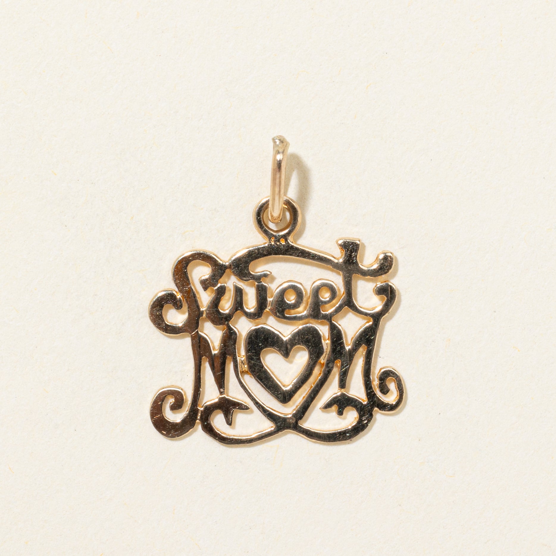 10k Yellow Gold "Sweet M♡M" Charm