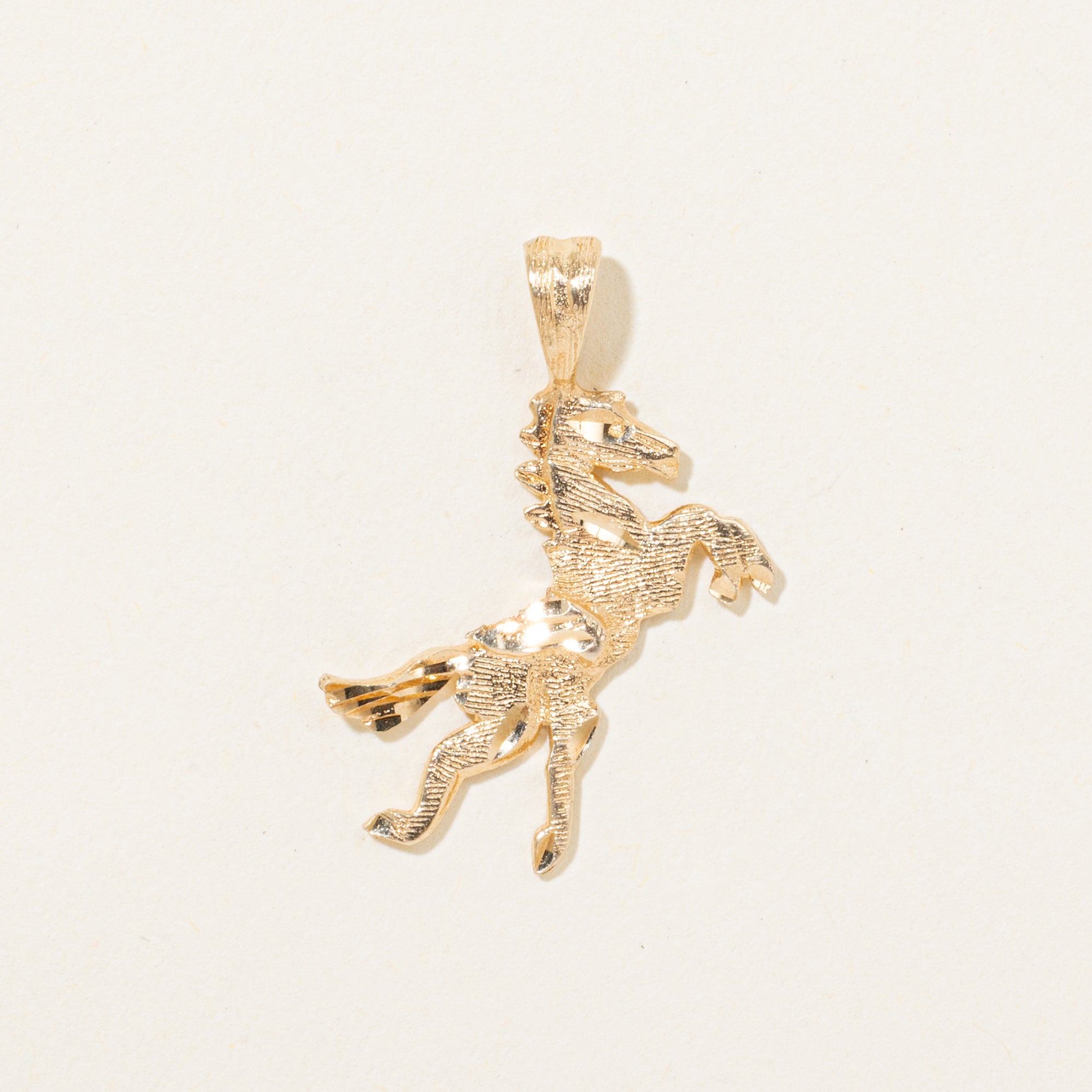 10k Yellow Gold Pegasus Pendant