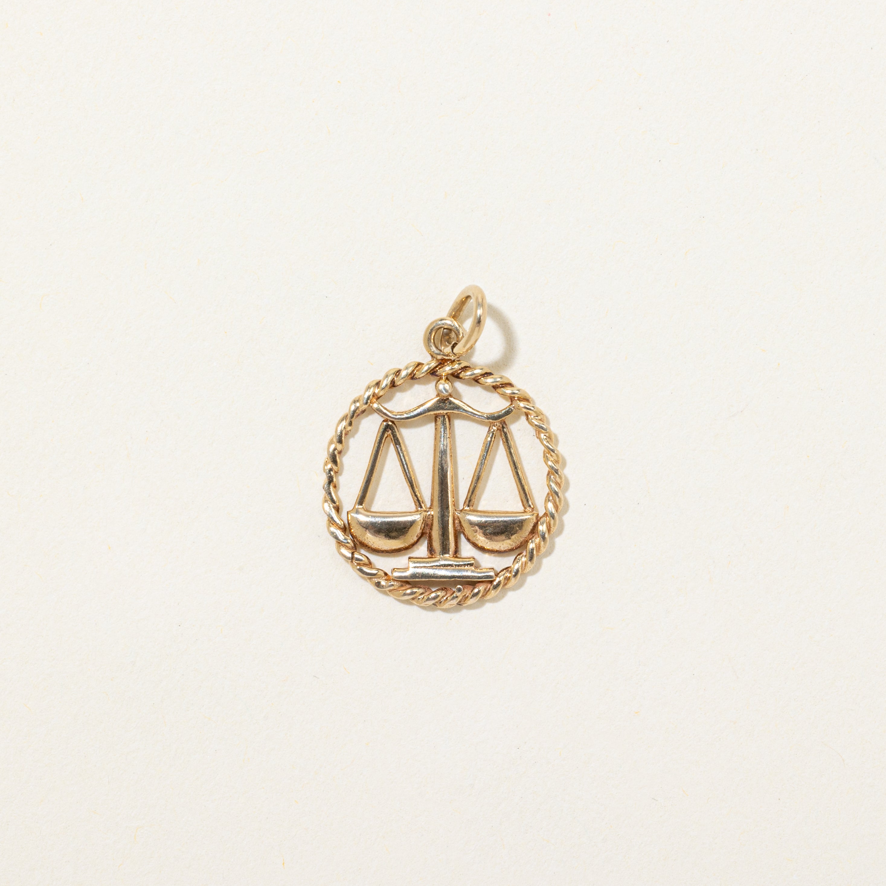 10k Yellow Gold Libra Zodiac Charm