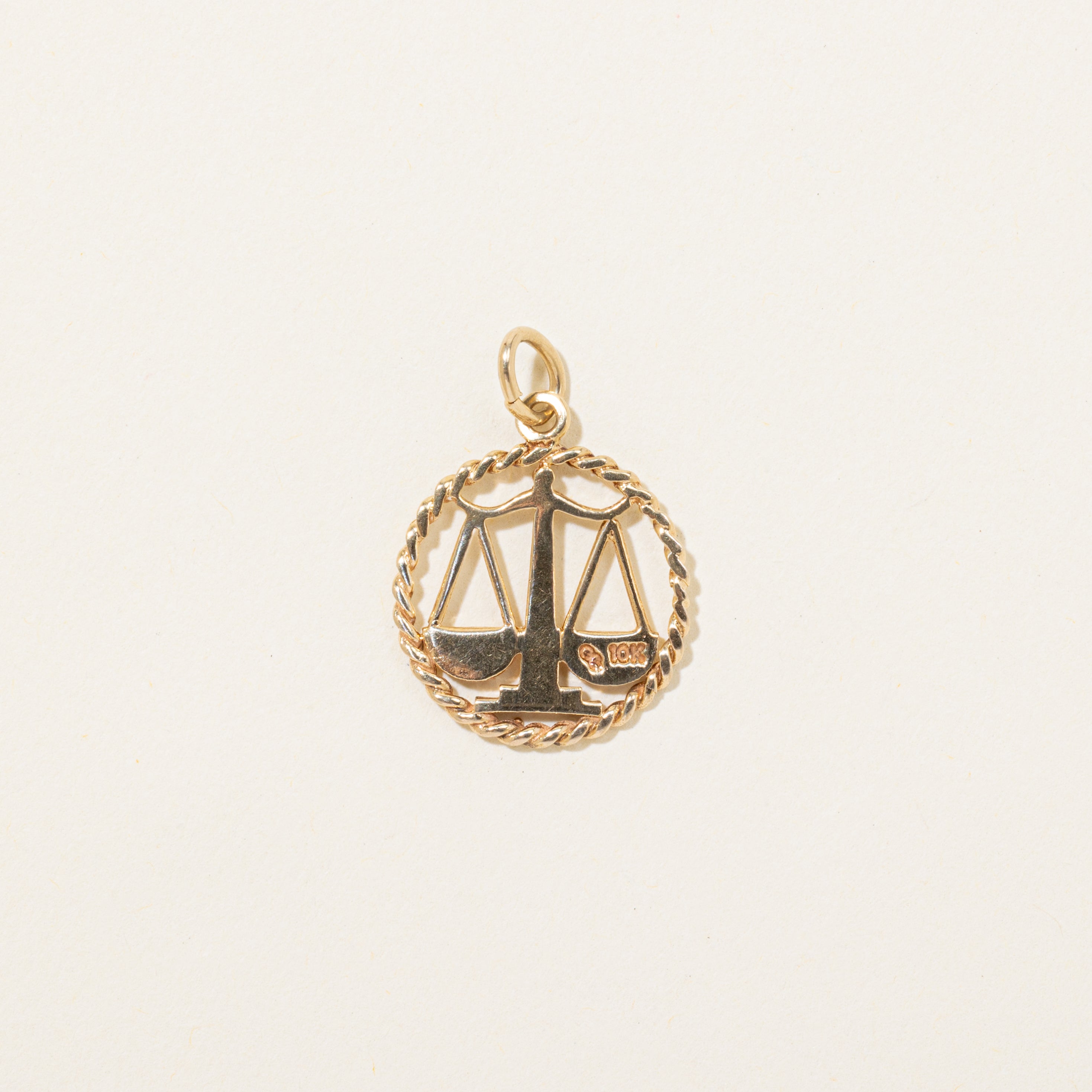 10k Yellow Gold Libra Zodiac Charm