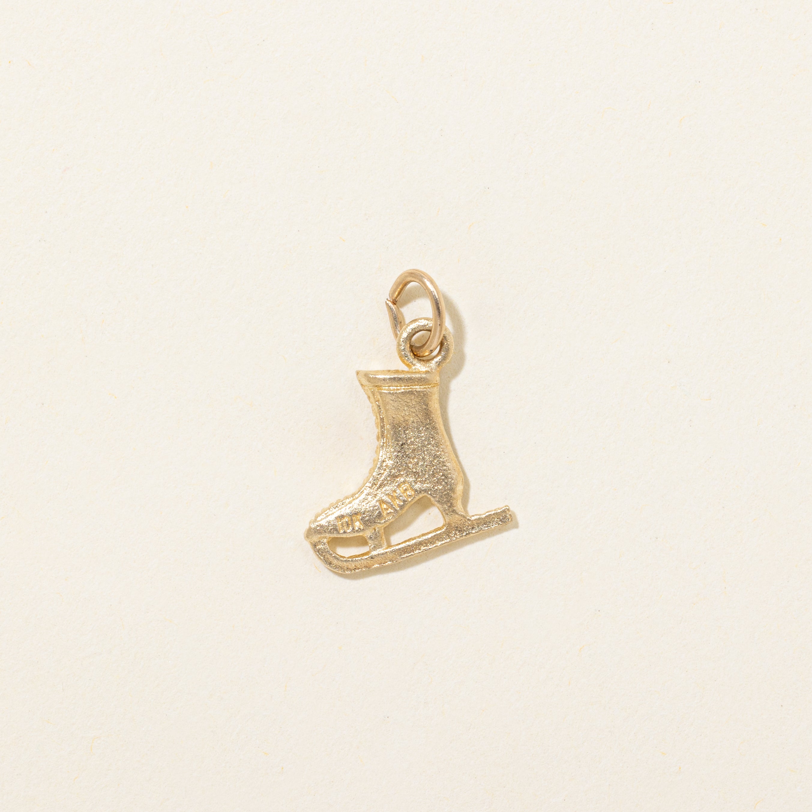 10k Yellow Gold Figure Skate Charm
