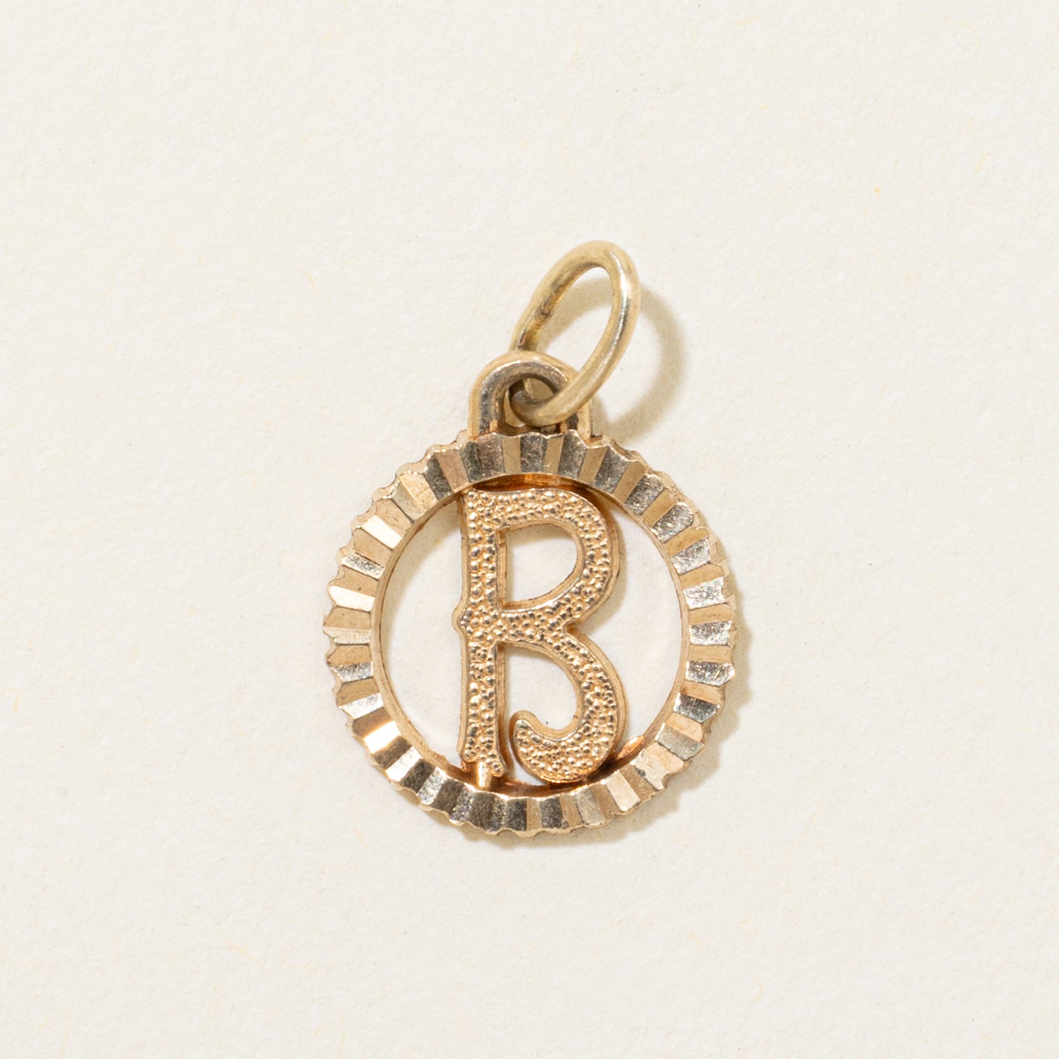 10k Yellow Gold "B" Initial Charm