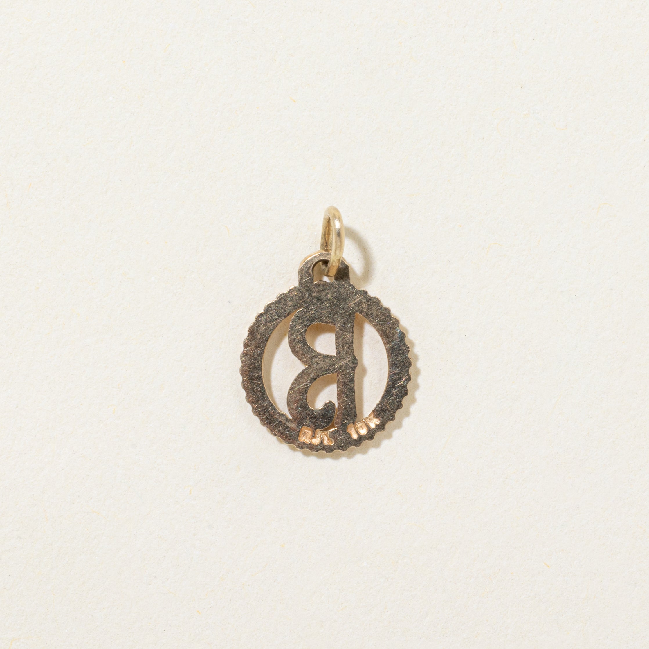 10k Yellow Gold "B" Initial Charm