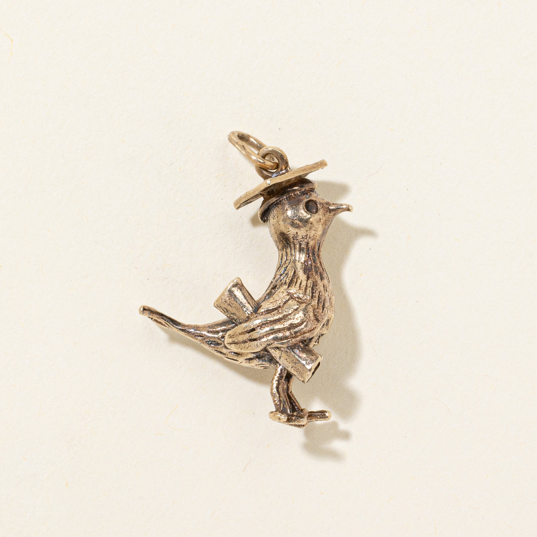 10k Yellow Gold Graduation Bird Charm