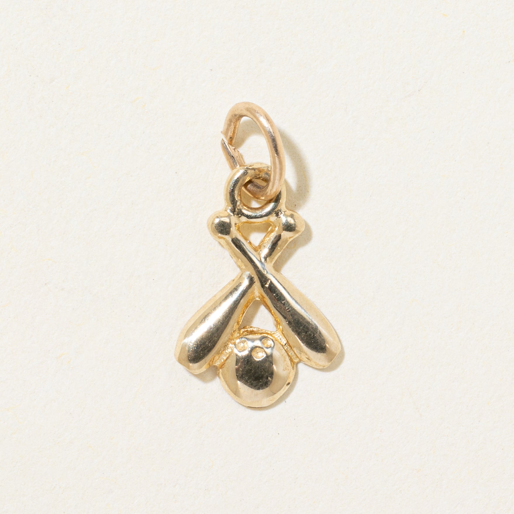 10k Yellow Gold Baseball Charm