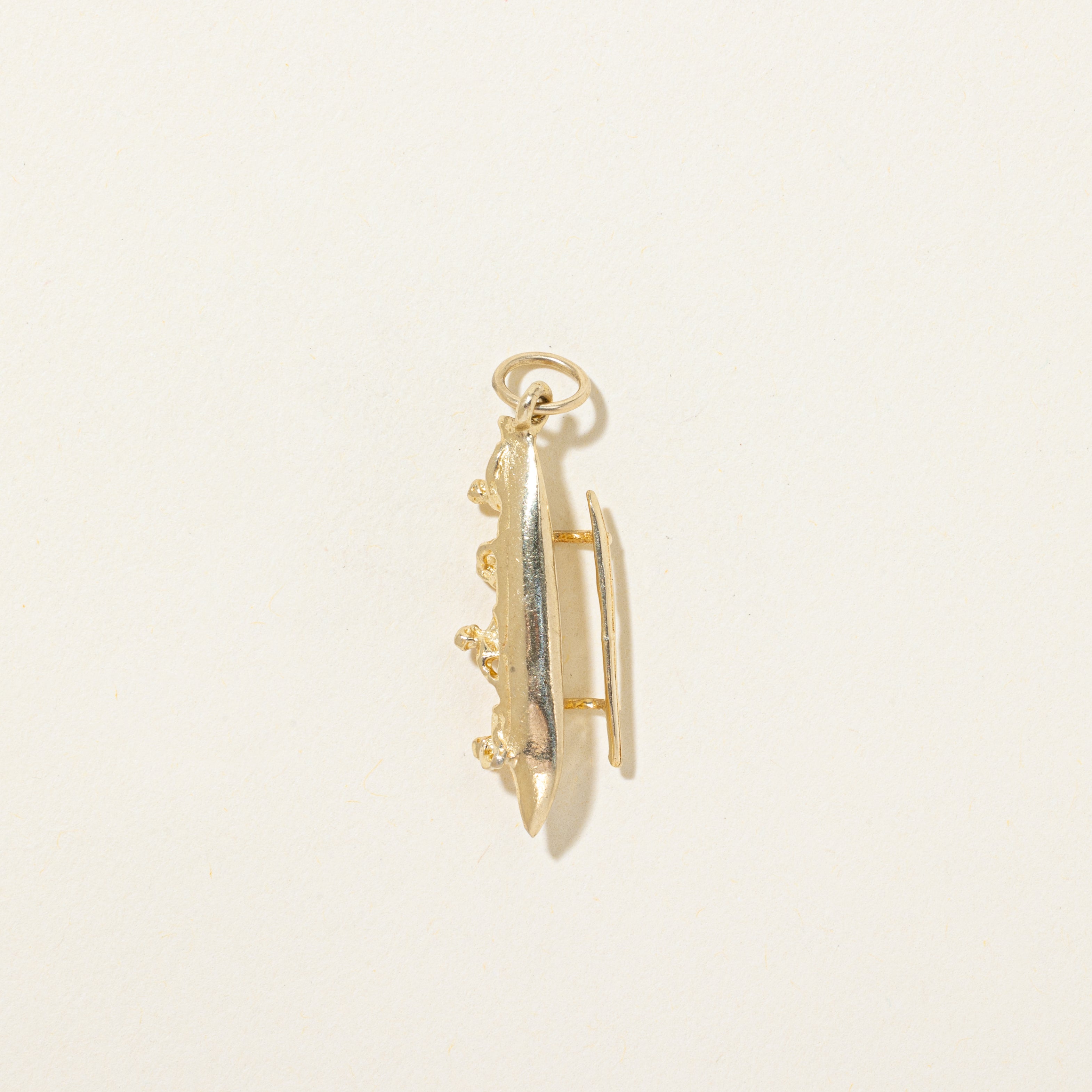 14k Yellow Gold Outrigger Canoe Charm
