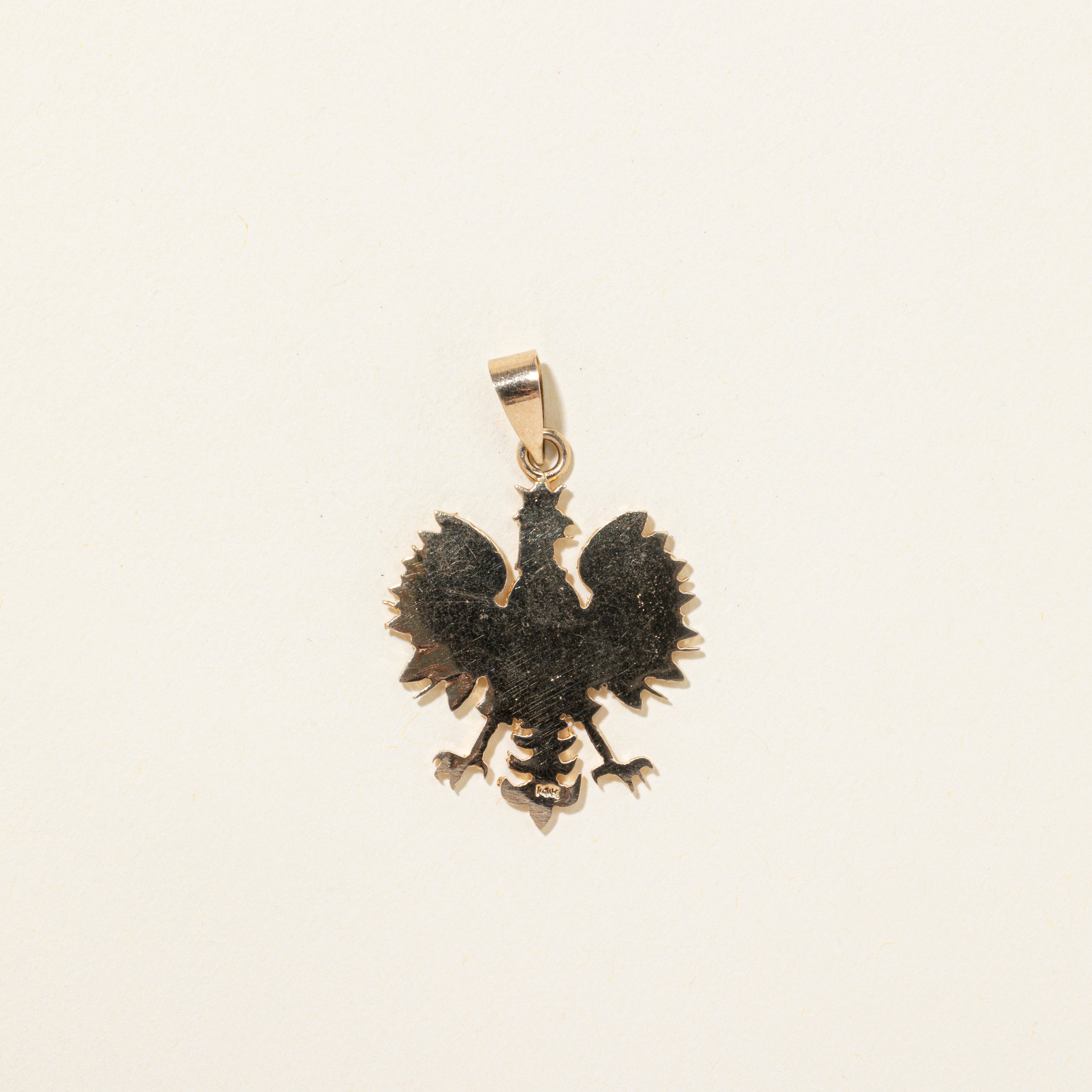 14k Yellow Gold Polish Coat of Arms Pendant