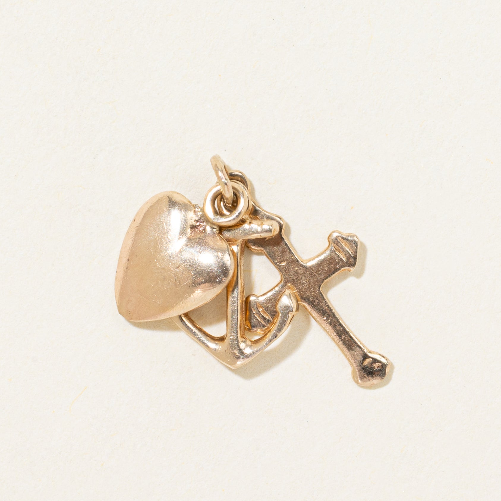 10k Yellow Gold Faith Hope & Charity Charm