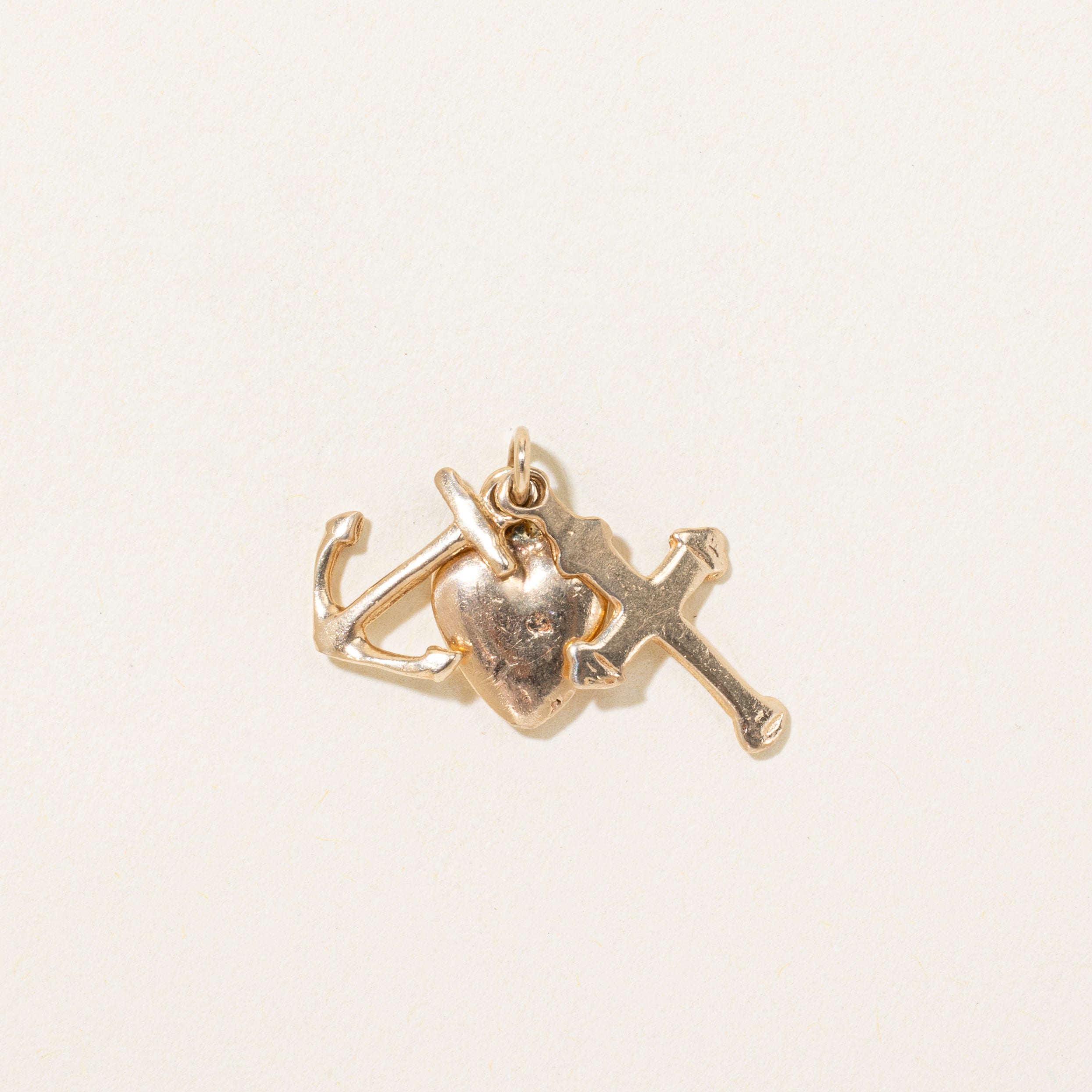 10k Yellow Gold Faith Hope & Charity Charm