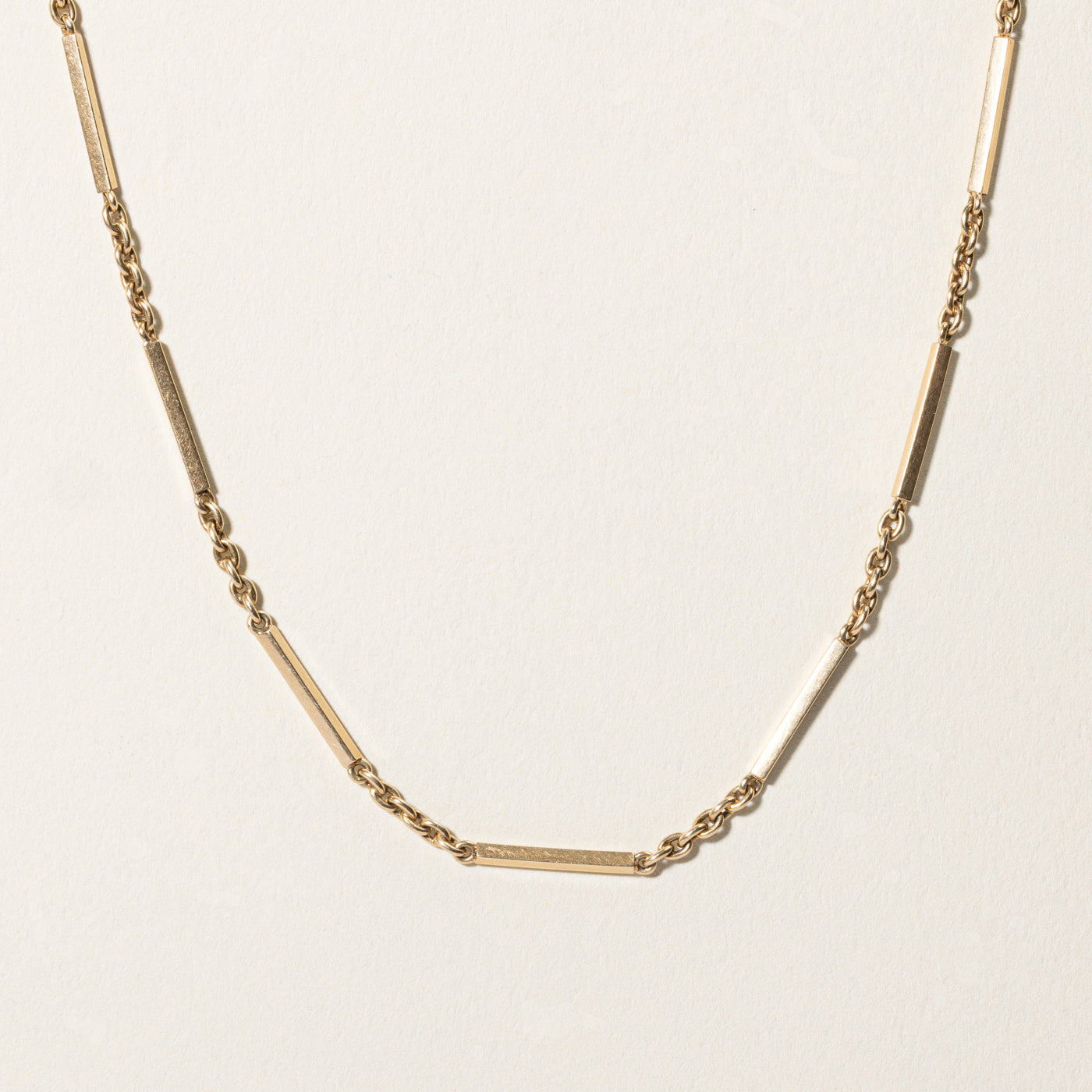 13k Rose Gold Bar Link Watch Chain | 13.5"