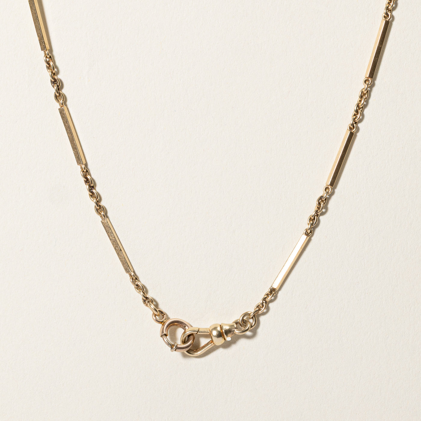 13k Rose Gold Bar Link Watch Chain | 13.5"
