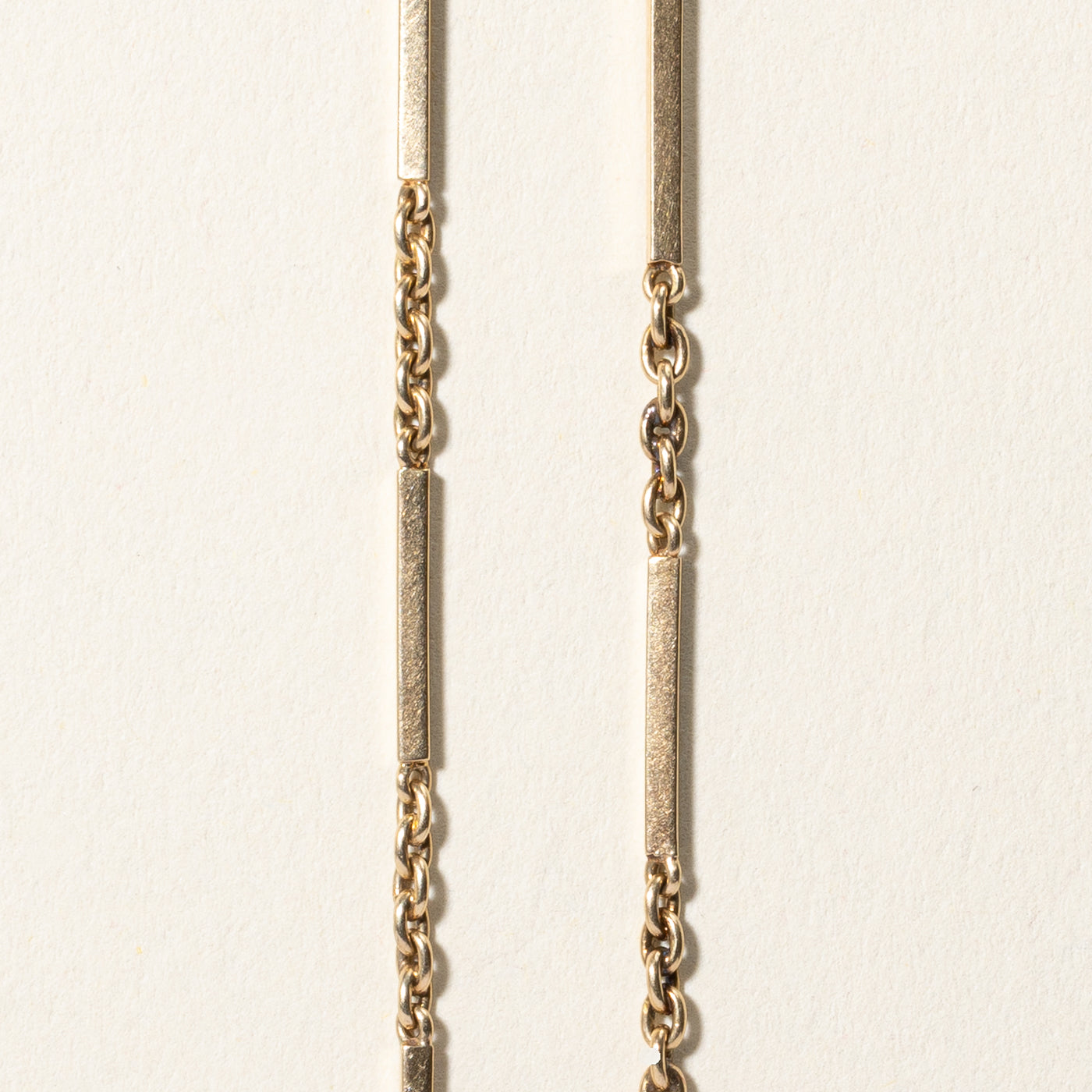 13k Rose Gold Bar Link Watch Chain | 13.5"
