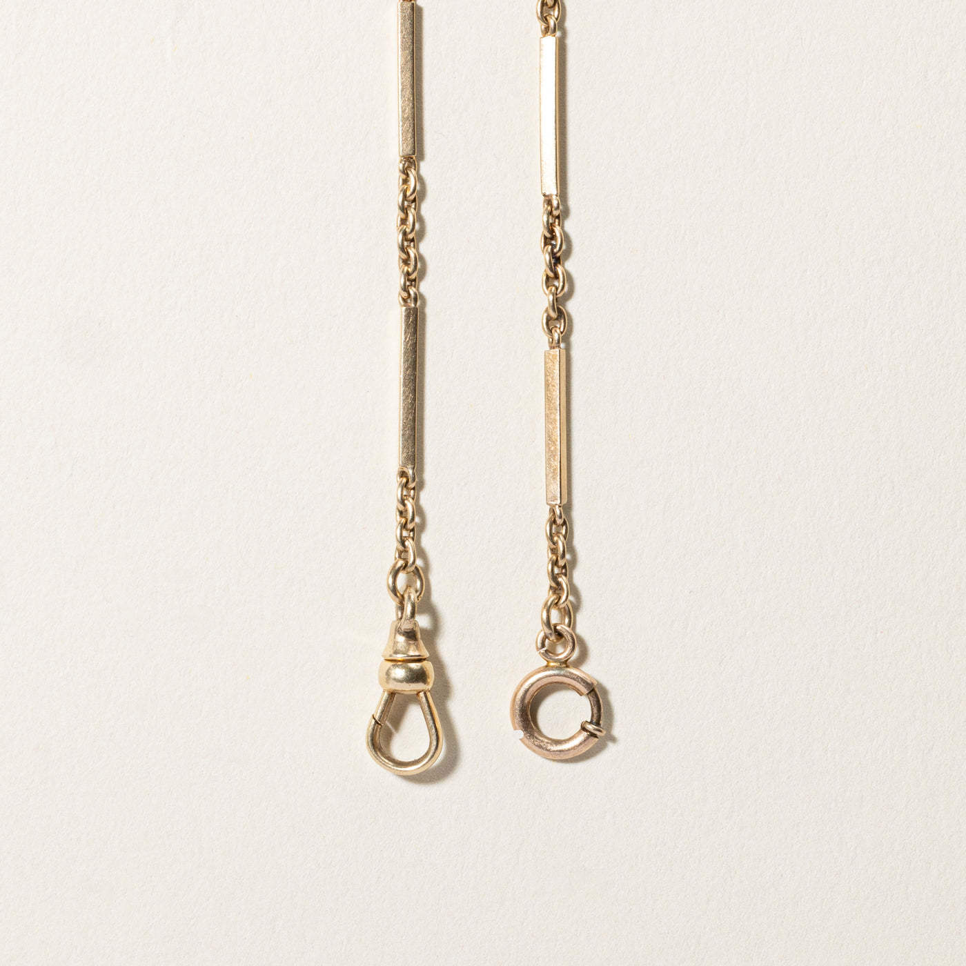 13k Rose Gold Bar Link Watch Chain | 13.5"