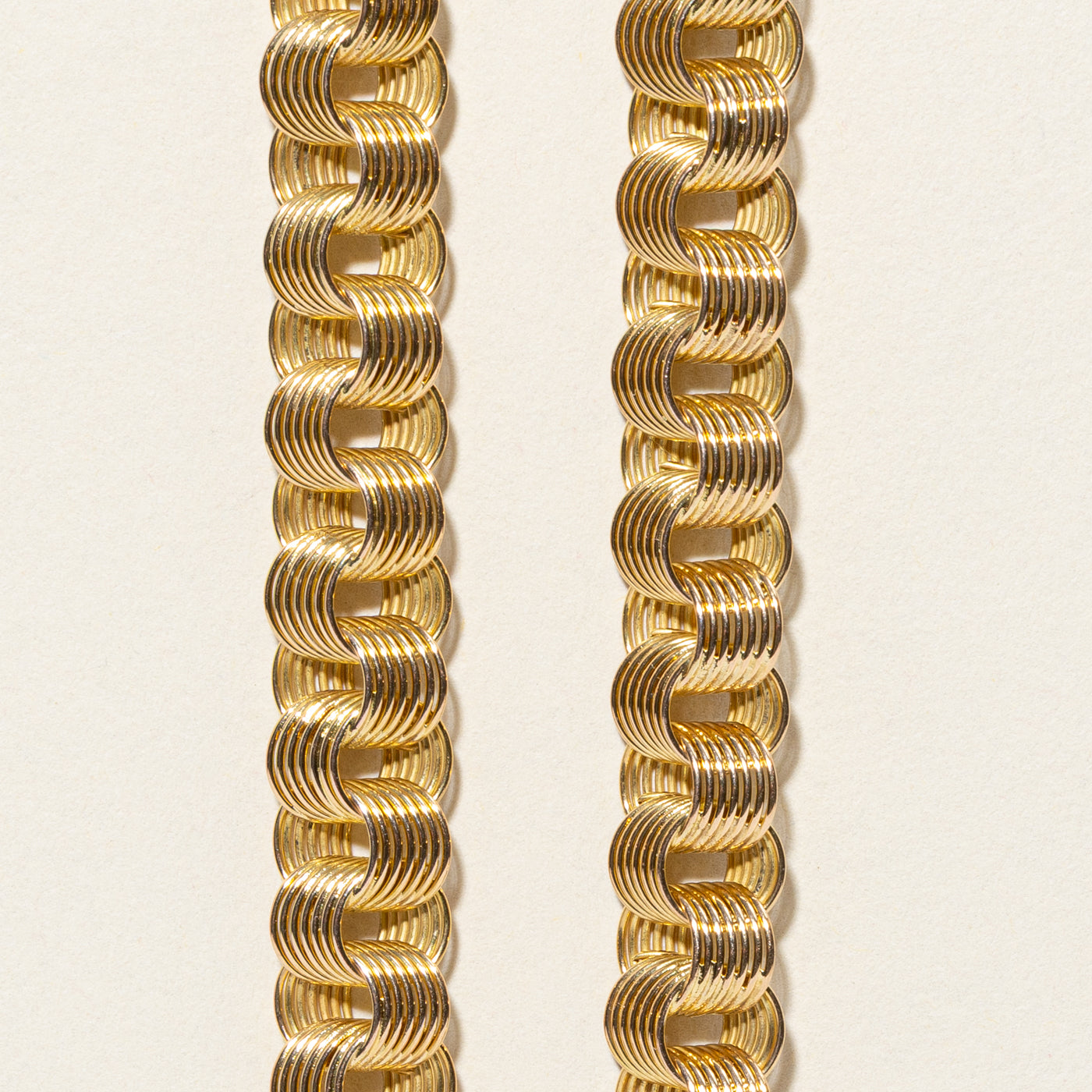 18k Yellow Gold Fluted Cable Link Chain | 26.5"
