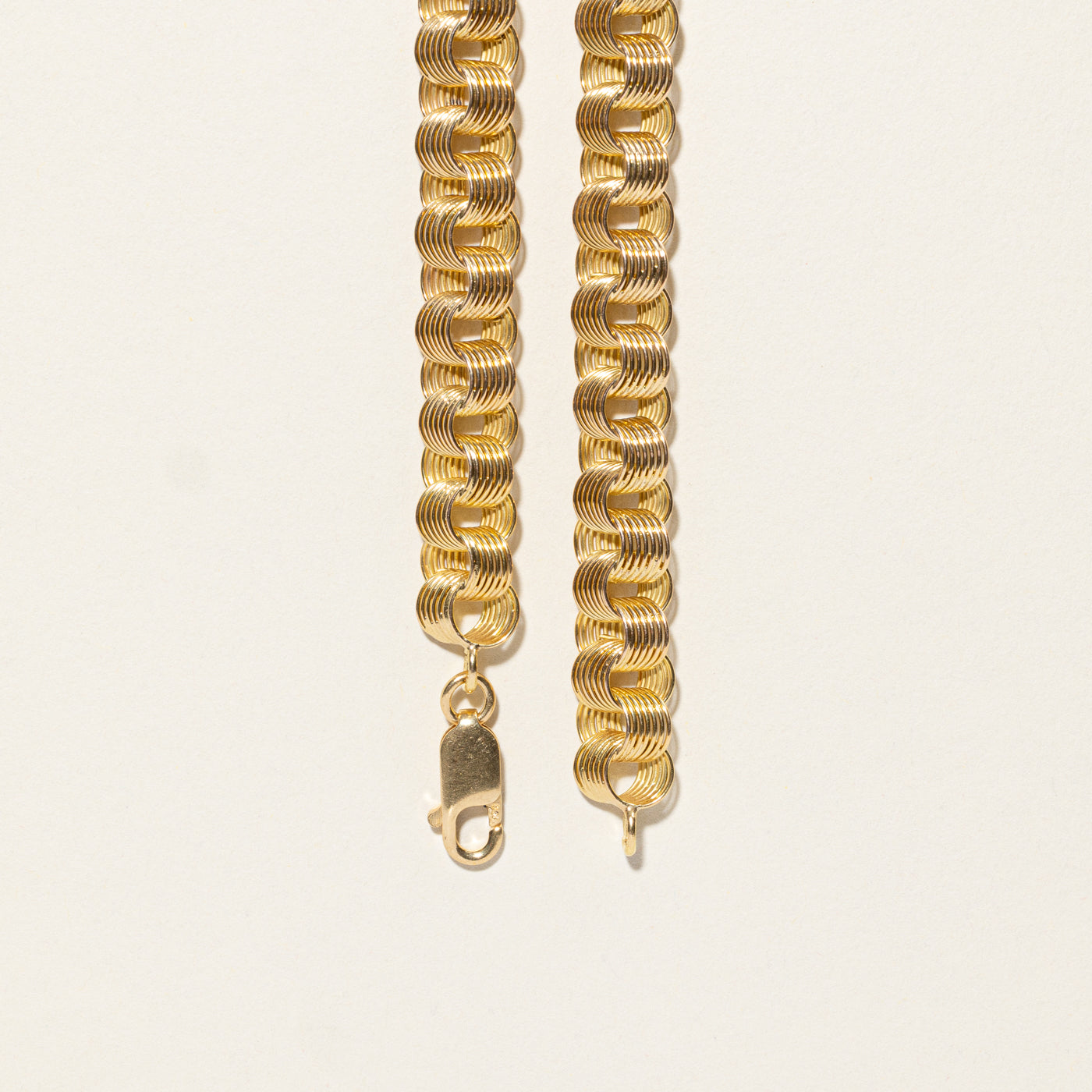 18k Yellow Gold Fluted Cable Link Chain | 26.5"