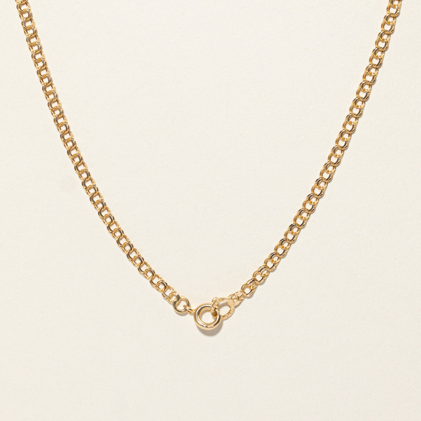 18k Yellow Gold Double Link Chain | 17.5"