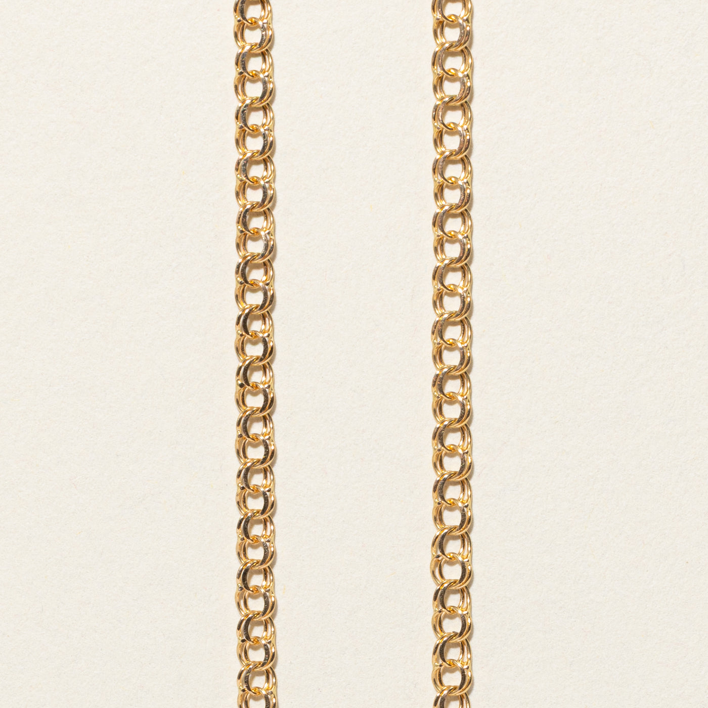 18k Yellow Gold Double Link Chain | 17.5"