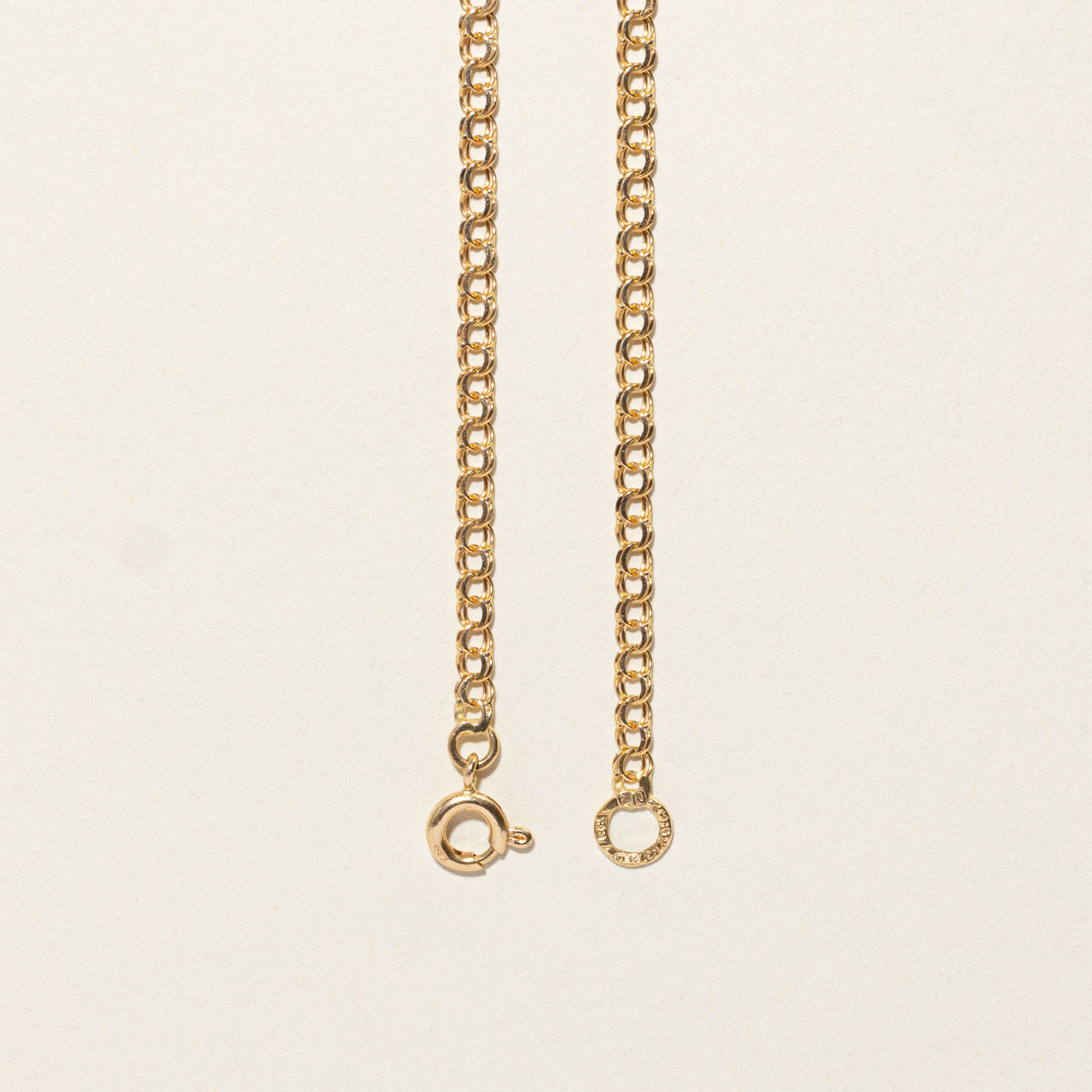 18k Yellow Gold Double Link Chain | 17.5"