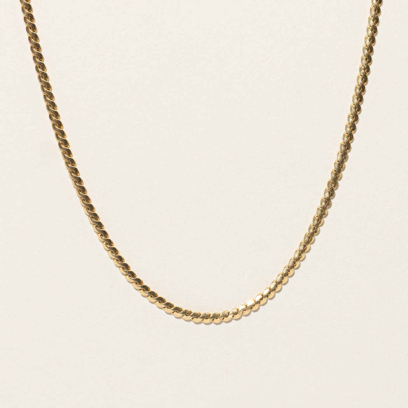 18k Yellow Gold S Link Chain | 24"