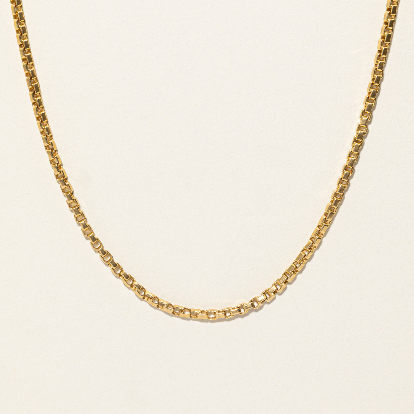 18k Yellow Gold Box Link Chain | 21"