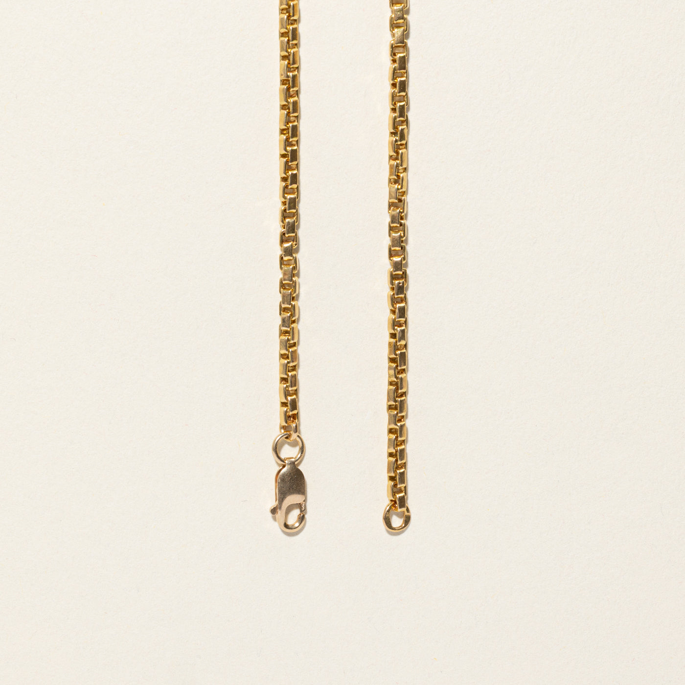 18k Yellow Gold Box Link Chain | 21"
