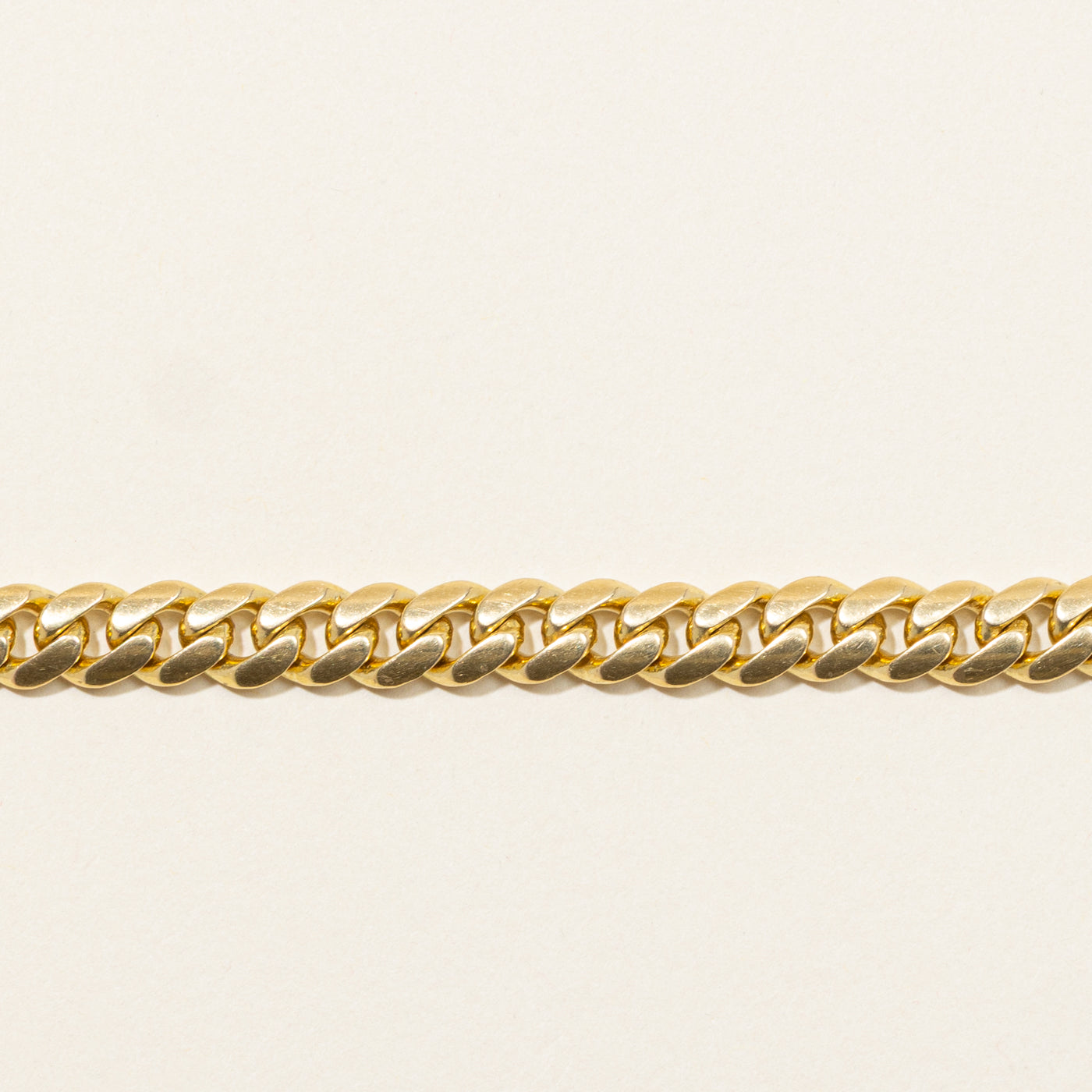 18k Yellow Gold Curb Link Bracelet | 8.5"