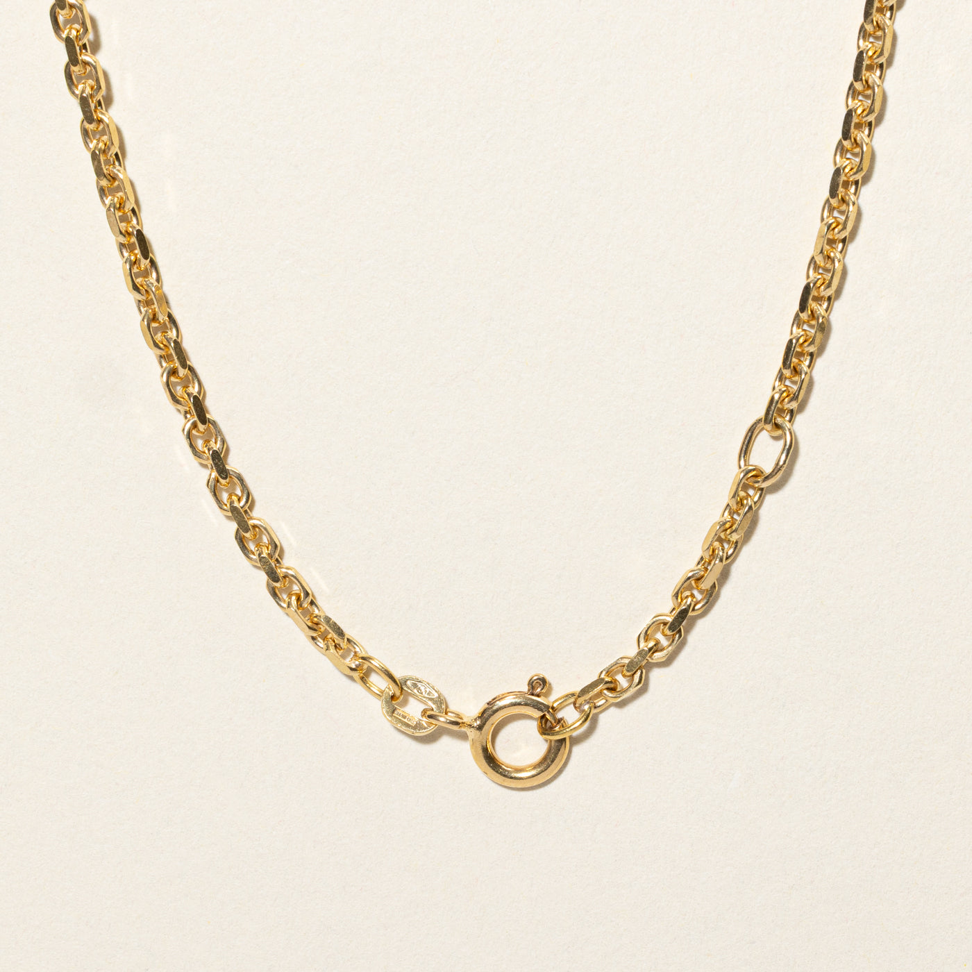 18k Yellow Gold Cable Link Chain | 18"