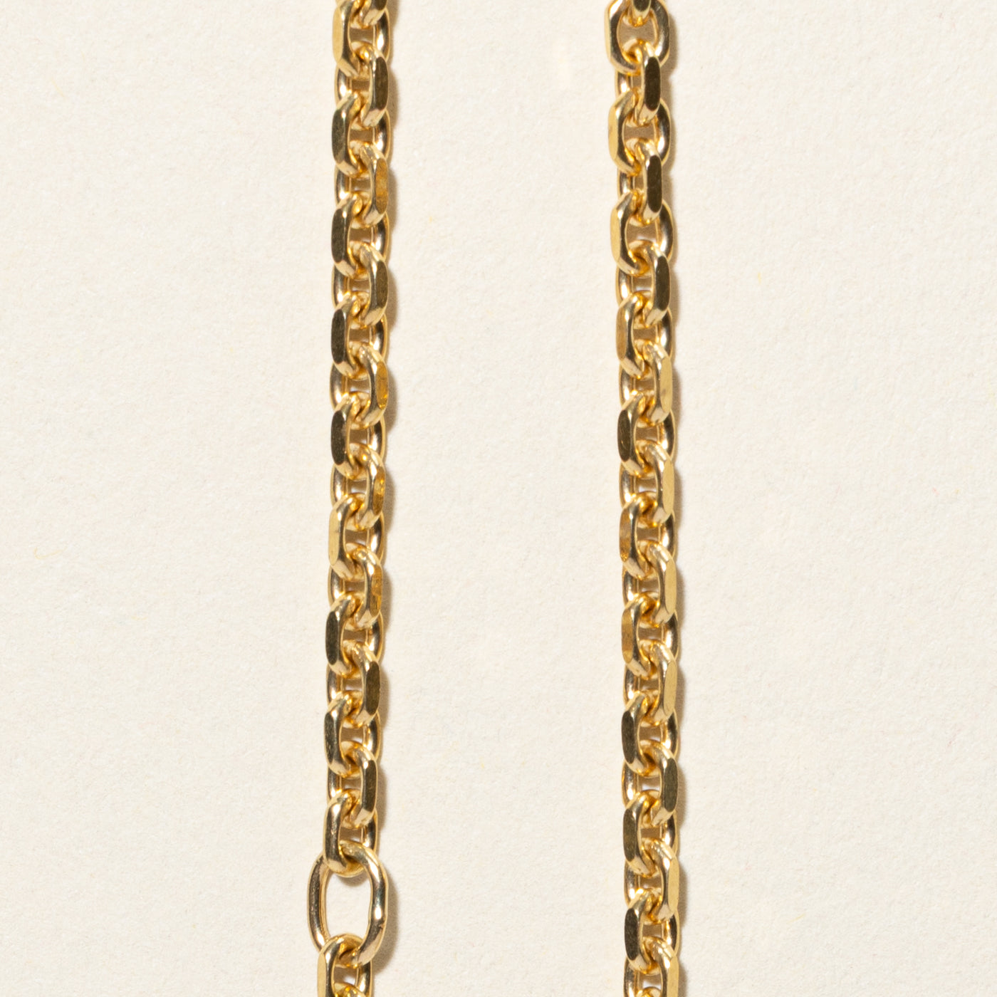18k Yellow Gold Cable Link Chain | 18"