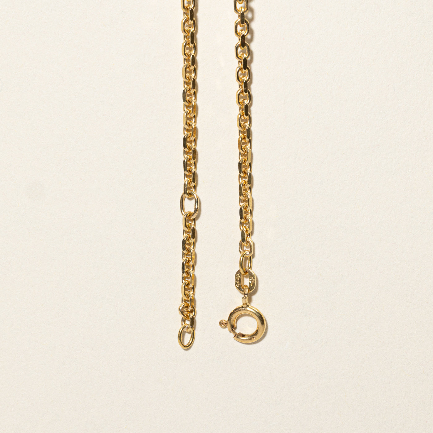 18k Yellow Gold Cable Link Chain | 18"