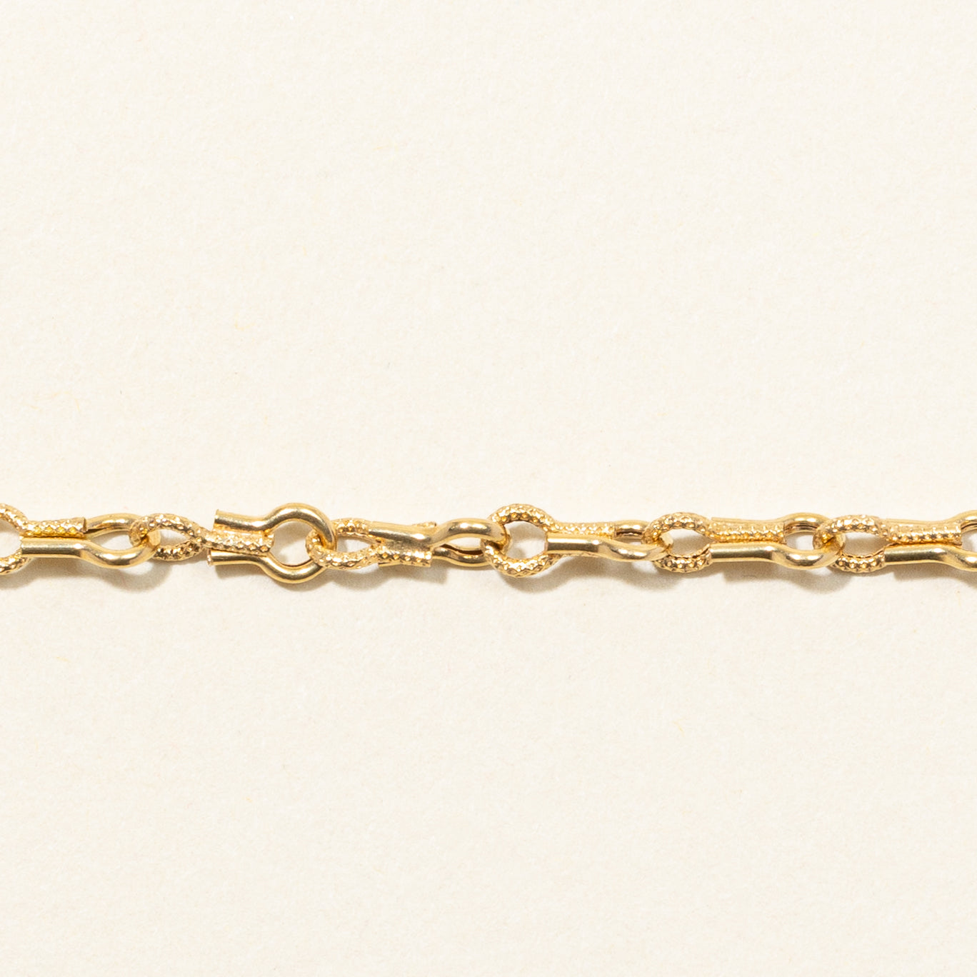 18k Yellow Gold Keyhole Chain Bracelet | 7.5"