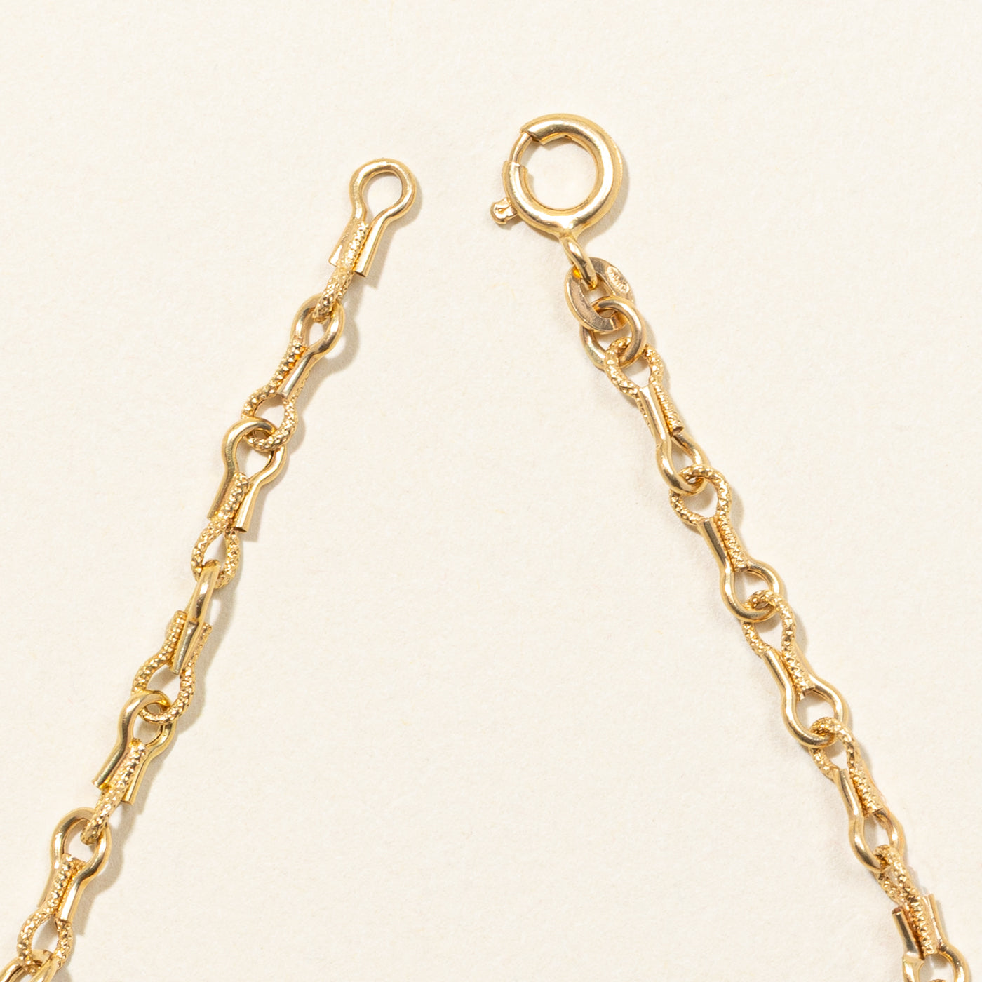 18k Yellow Gold Keyhole Chain Bracelet | 7.5"
