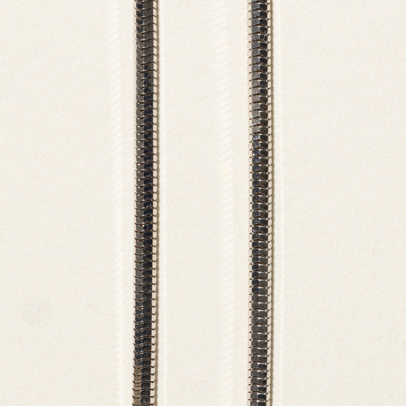 18k White Gold Snake Chain | 16.75"