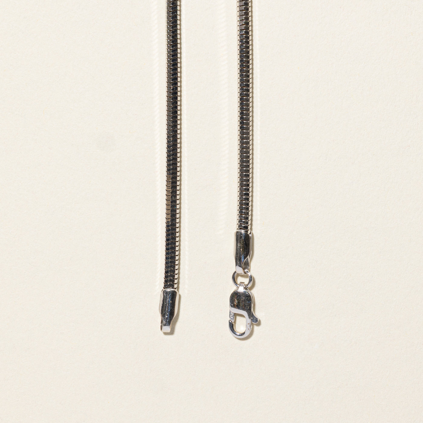 18k White Gold Snake Chain | 16.75"
