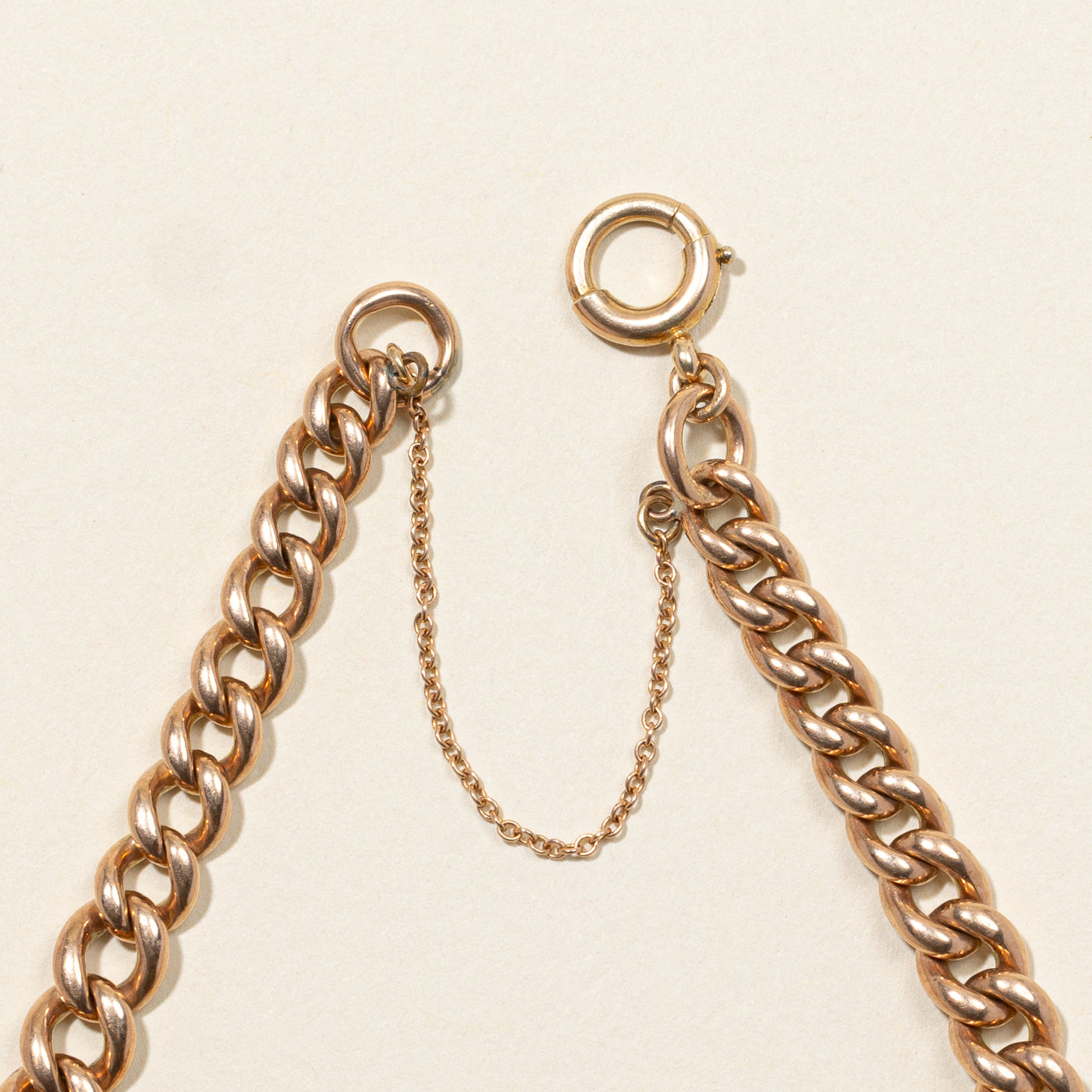 9k Rose Gold Curb Link Bracelet | 8"
