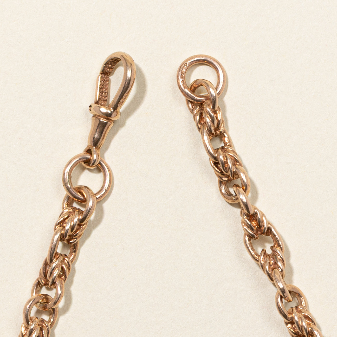 9k Rose Gold Chain Watch Chain | 8.5"