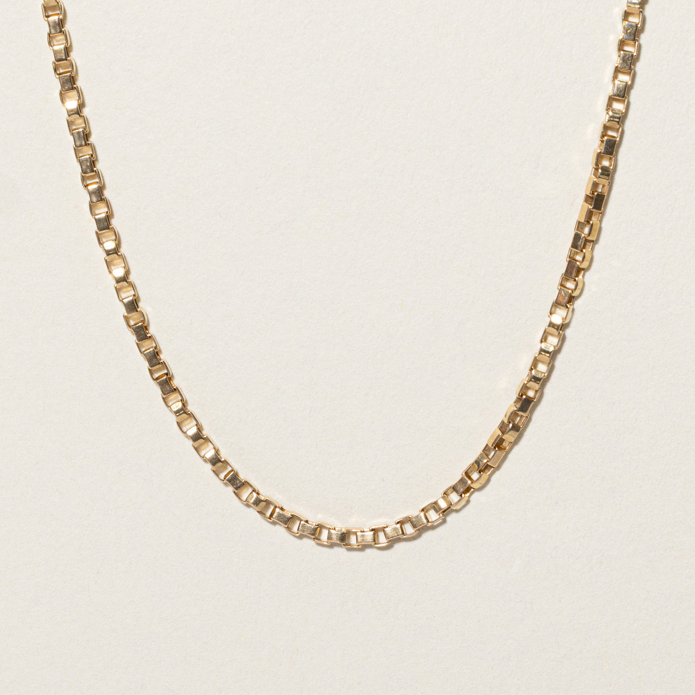 14k Yellow Gold Box Link Chain | 19.25"