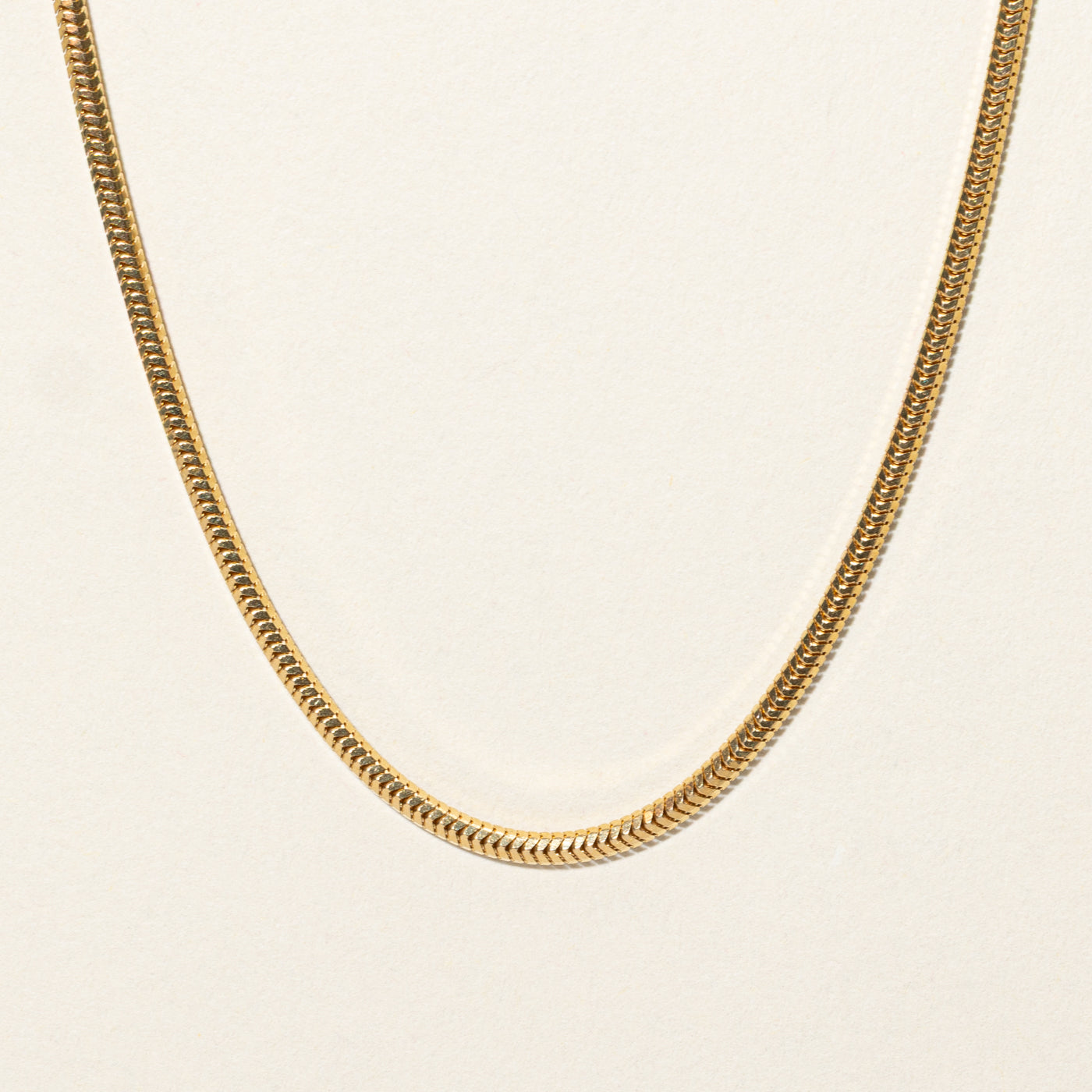 18k Yellow Gold Snake Chain | 18"